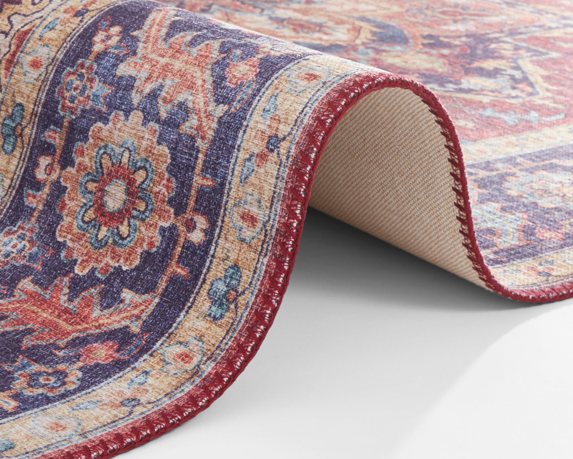 Hanse Home Anthea Orientalisk Matta, 80x200cm, Vinröd