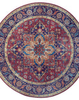Hanse Home Anthea Orientalisk Rund Matta, 160cm, Vinröd