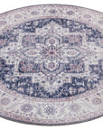 Hanse Home Anthea Orientalisk Rund Matta, 160cm, Mauve/Vit