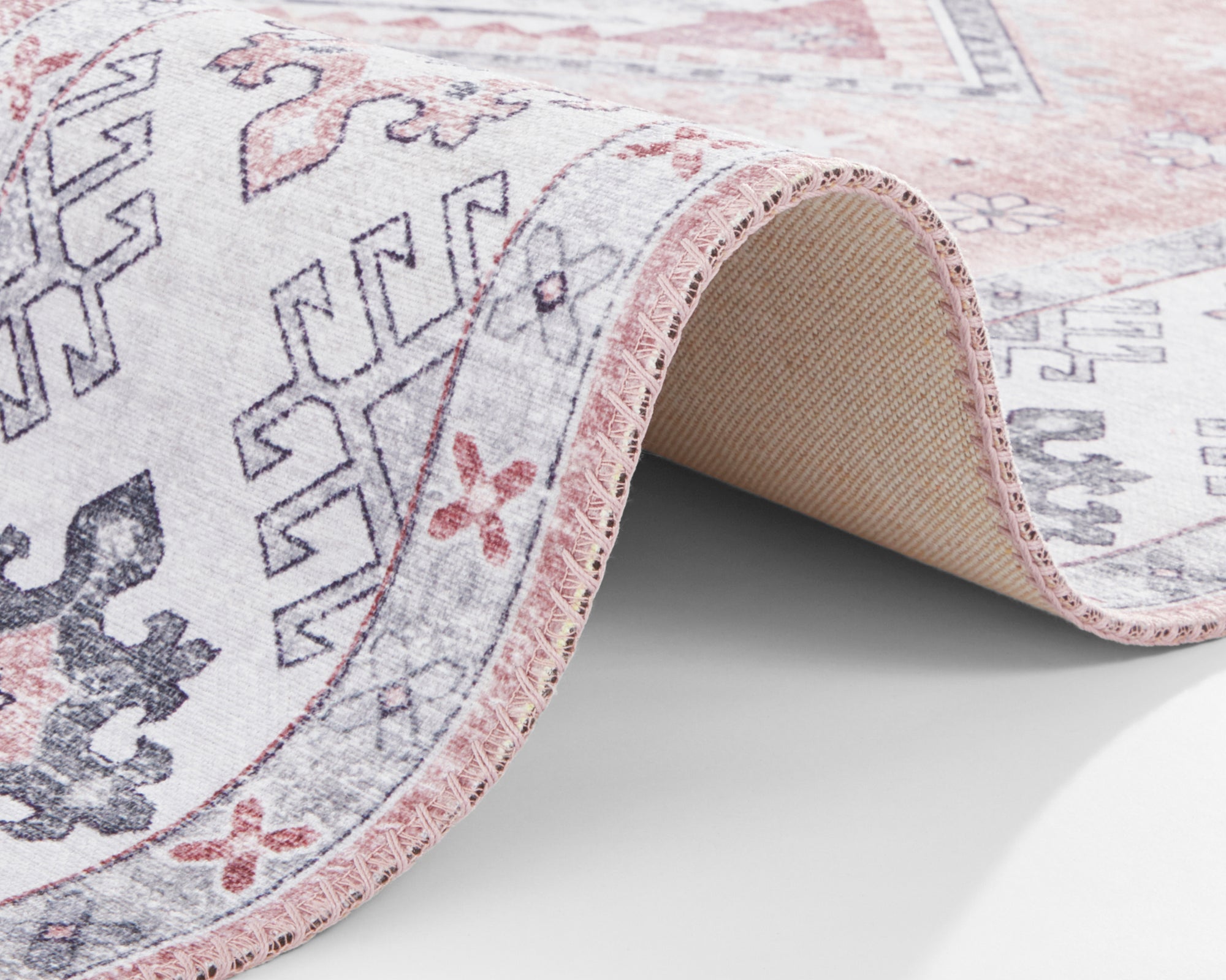Nouristan Gratia Orientalisk Matta, 160x230cm, Vintage Rosa
