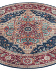 Hanse Home Sylla Orientalisk Rund Matta, 160cm, Vinröd