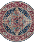 Hanse Home Sylla Orientalisk Rund Matta, 160cm, Vinröd