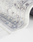 Hanse Home Medaillon Orientalisk Matta, Viskos, Pastellblå