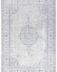 Hanse Home Medaillon Orientalisk Matta, Viskos, Pastellblå