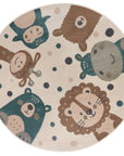 Hanse Home Adventures Rund Djurparty Matta, Cream