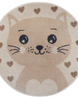 Hanse Home Adventures Rund Katt Matta, Beige