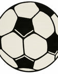 Hanse Home Fotboll Rund Matta, Vit