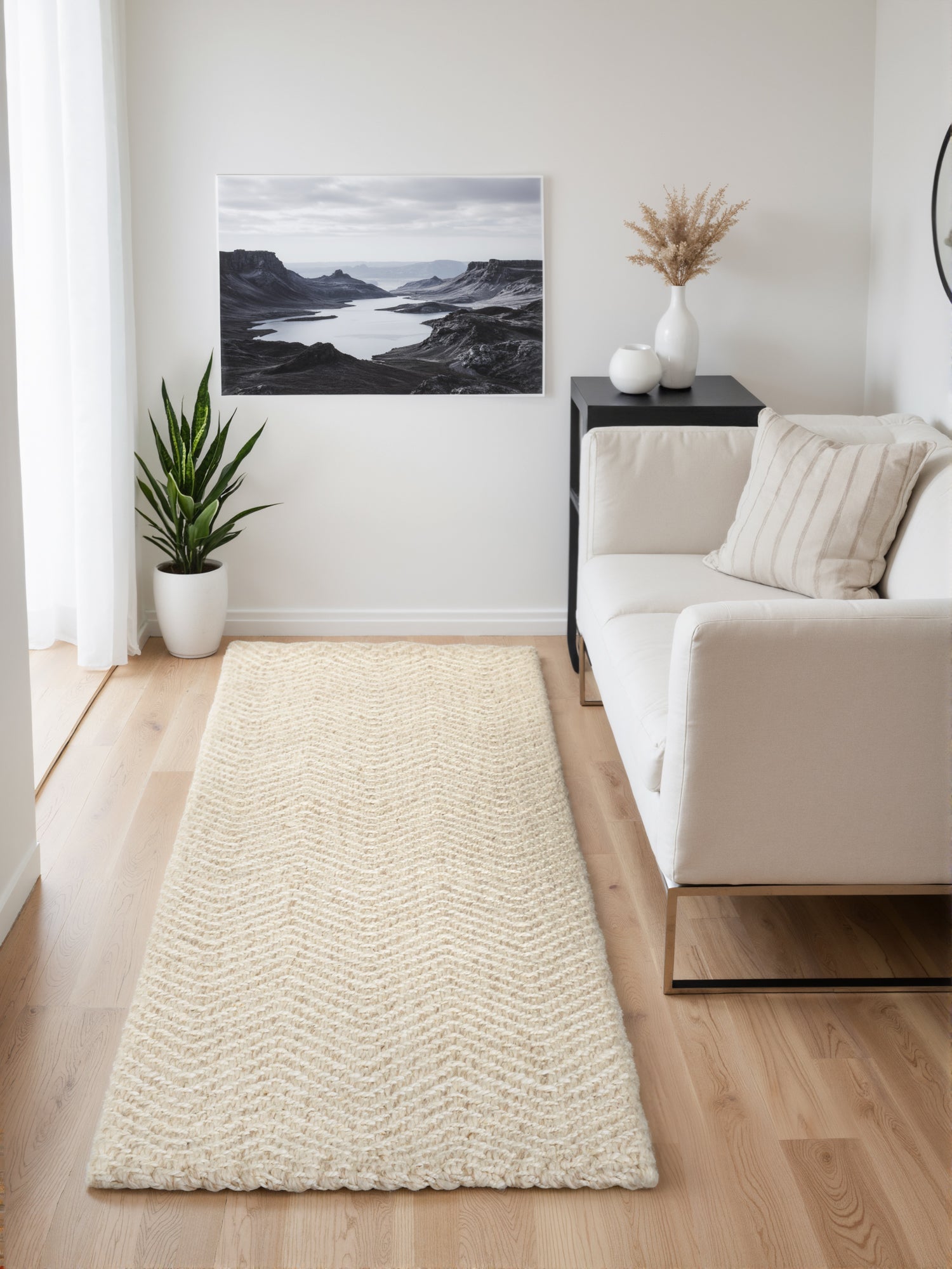 Elle Decoration Majoli Ullmatta, 80x200cm, Vit