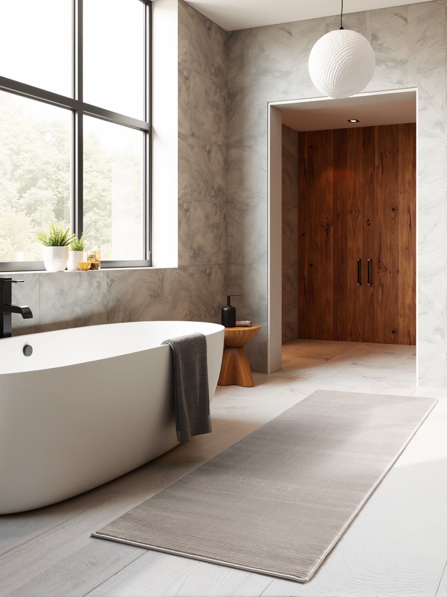 Elle Decoration Dolomite Matta, 80x240cm, Greige
