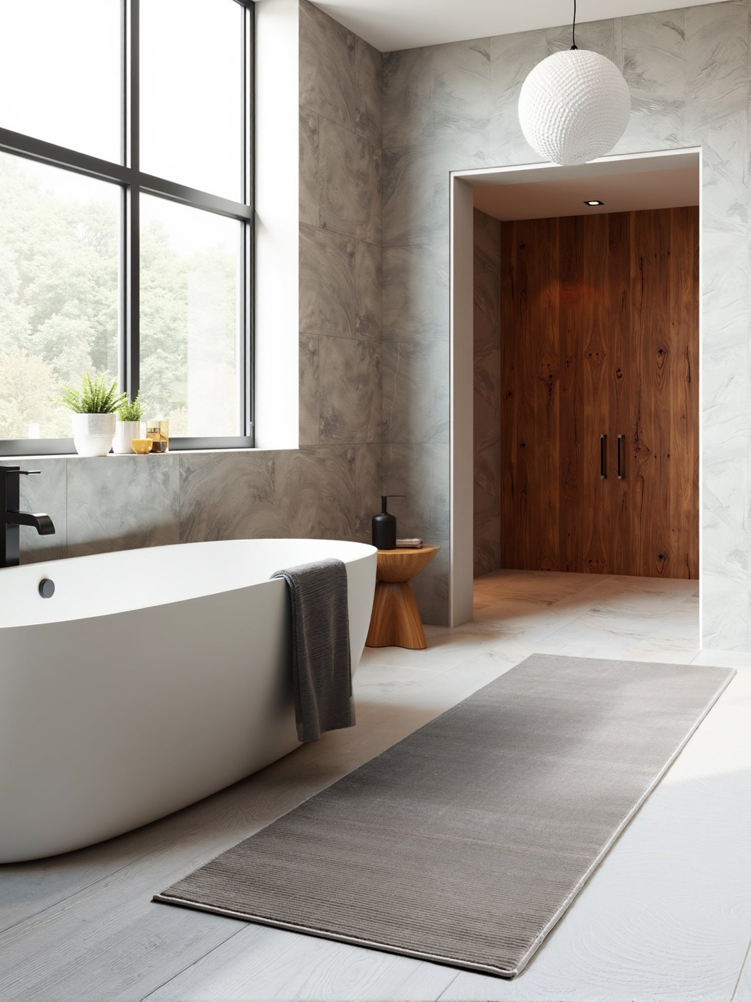 Elle Decoration Dolomite Matta, 80x240cm, Mörkgrå