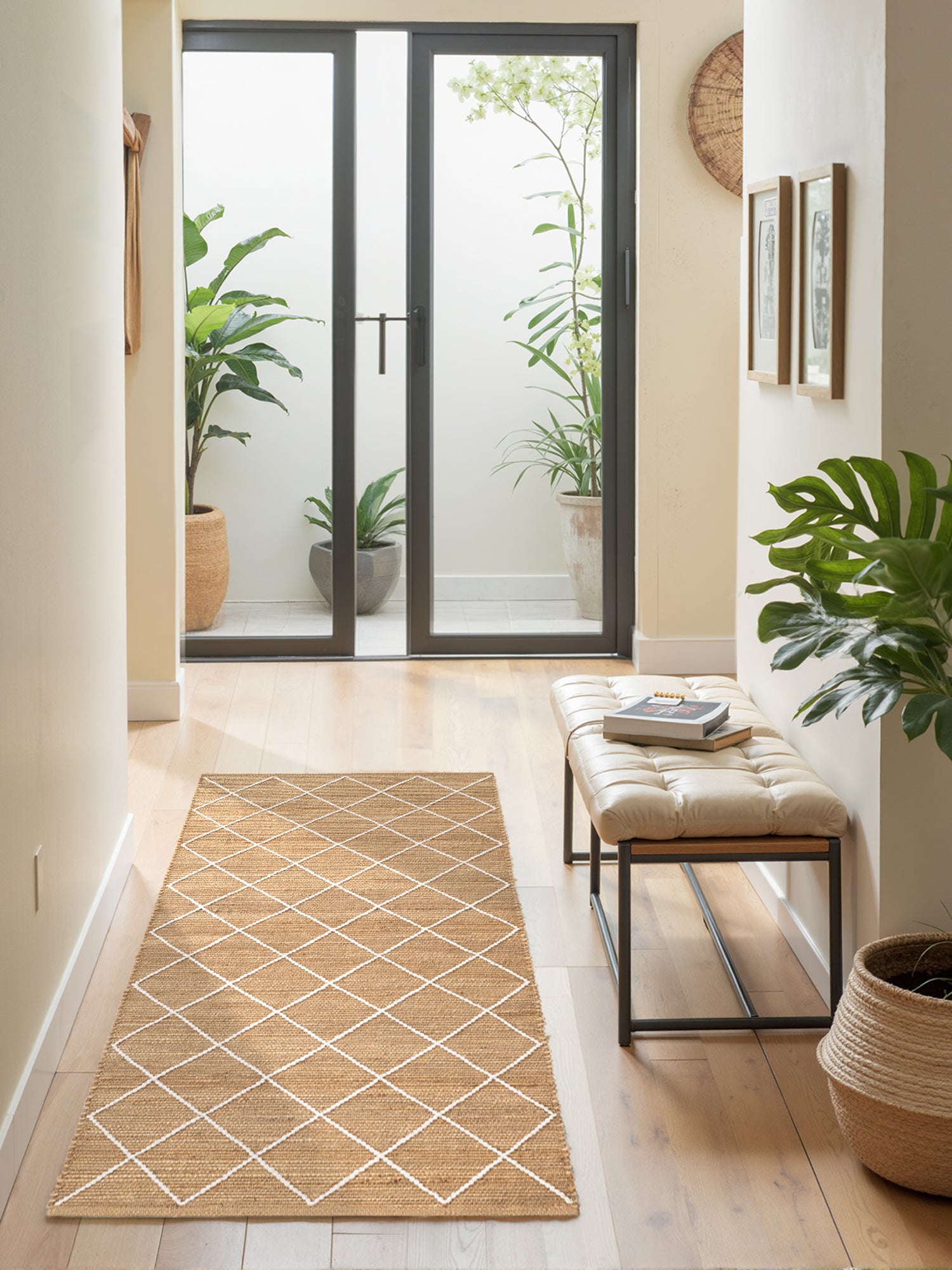 Hanse Home Kunu Jutematta, 80x200cm, Guld/Vit