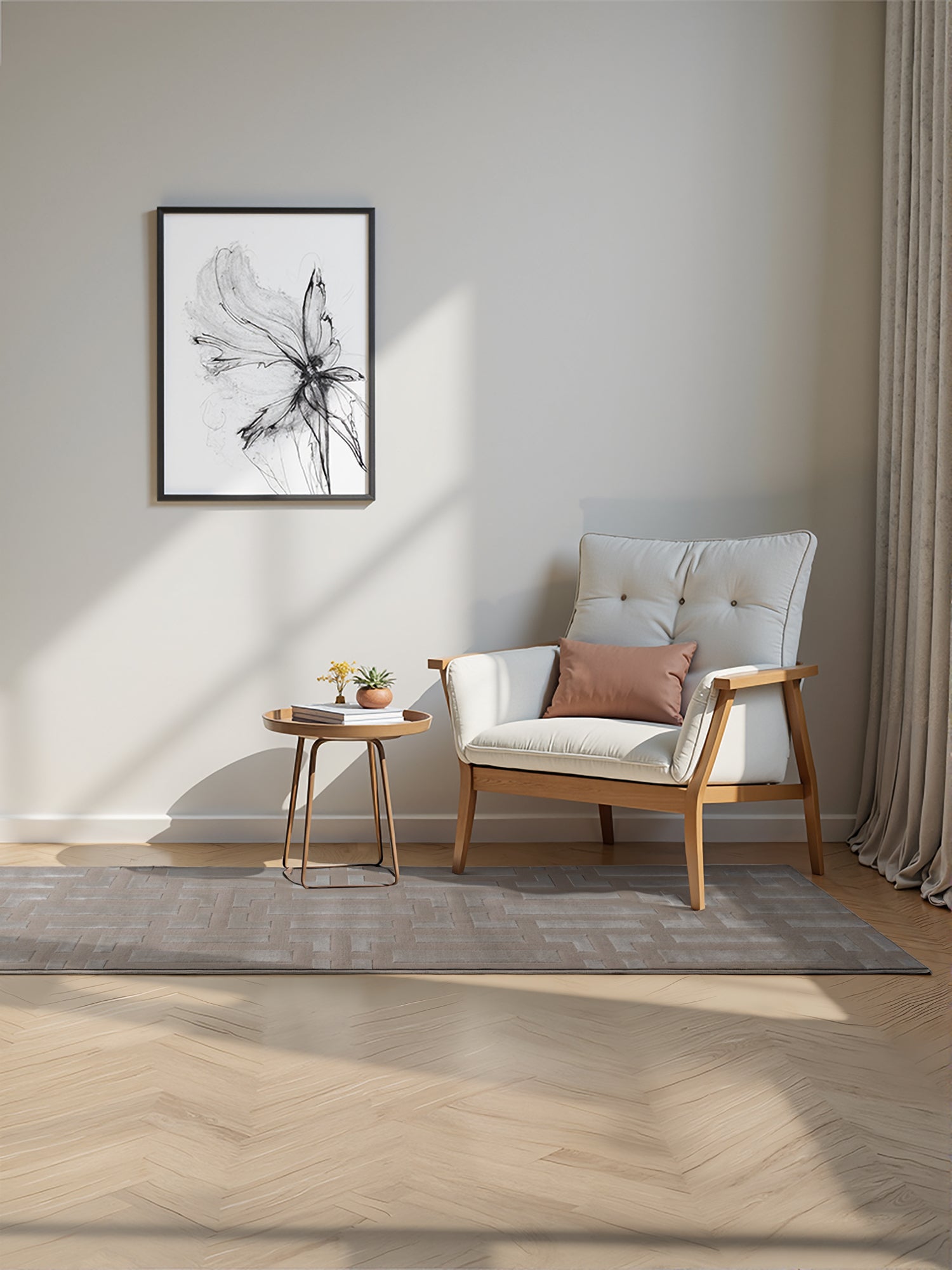 Elle Decoration Onyx Matta, 80x240cm, Brun