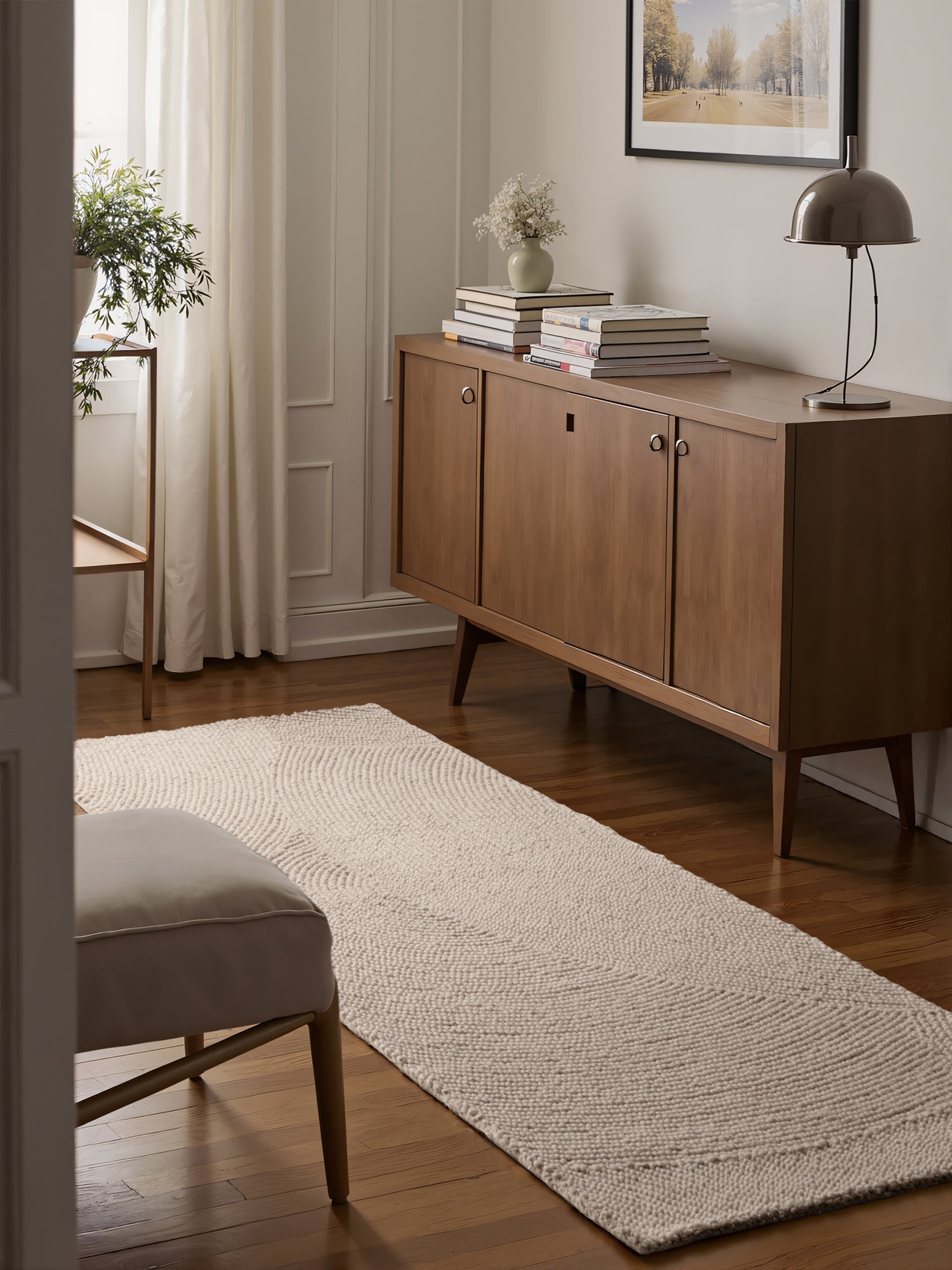 Hanse Home Eleni Runner Ullmatta, Vit