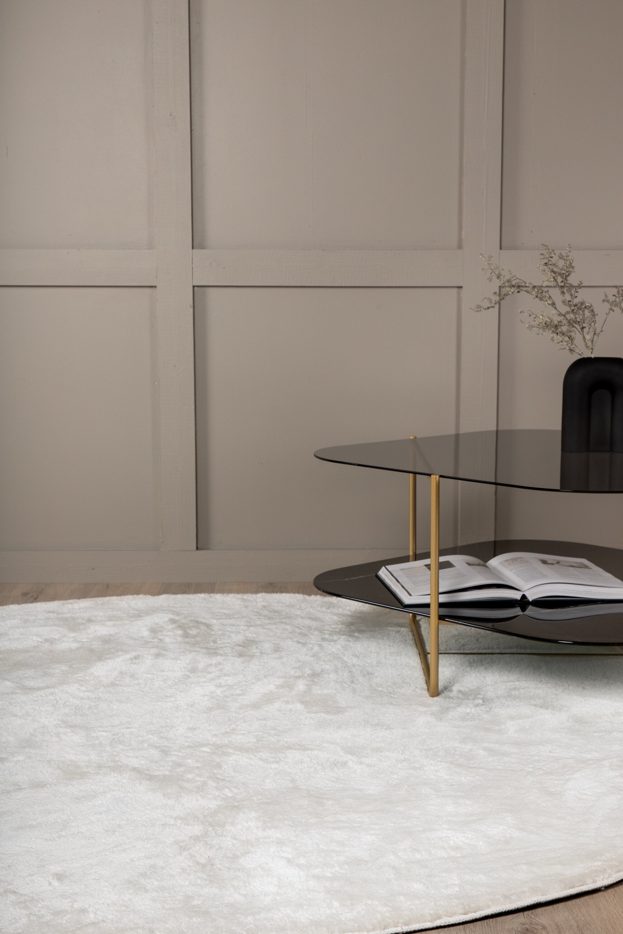 Venture Home Blanca Rund Matta, 200cm, Vit