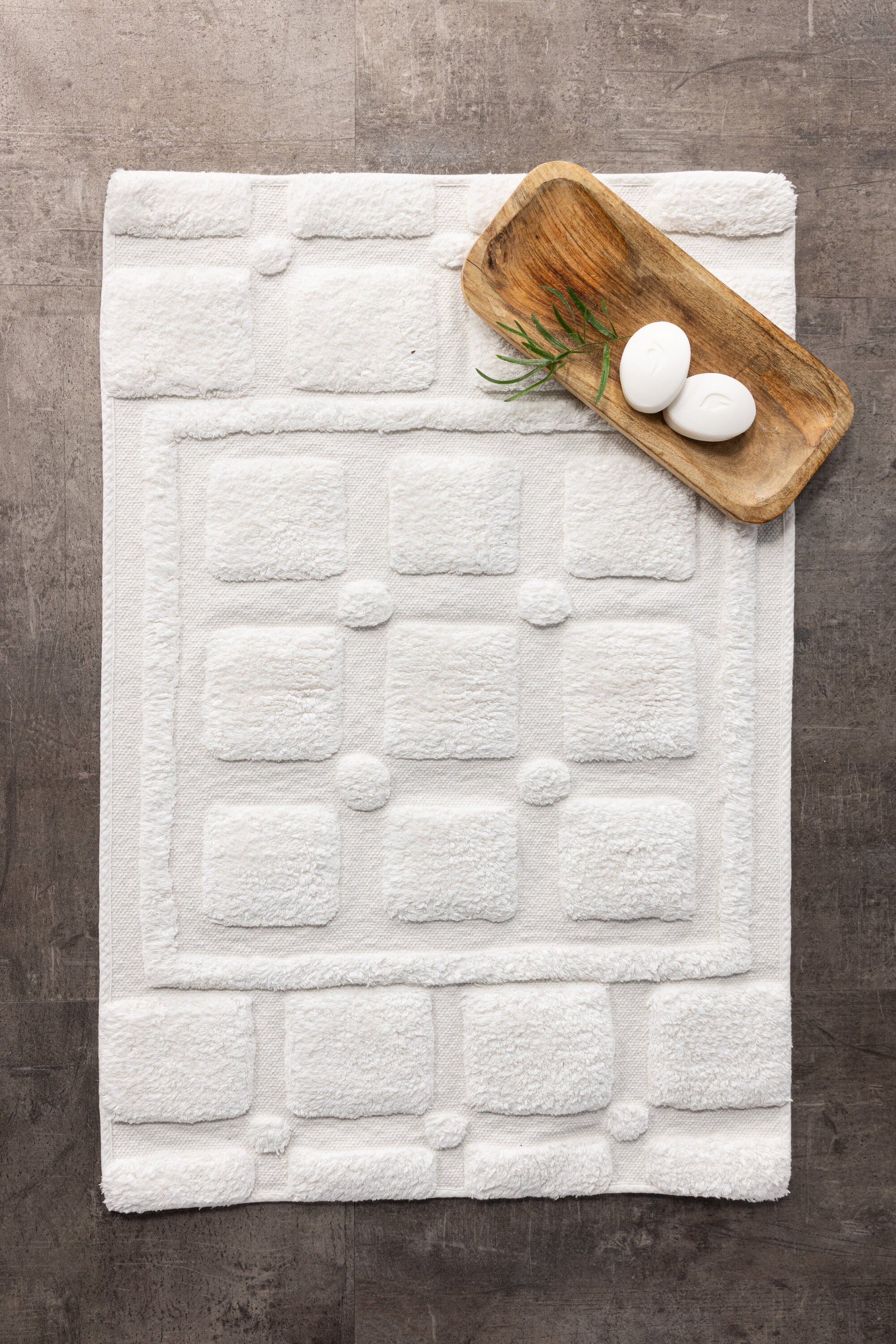 Venture Home Putte Badrumsmatta, Bomull, 60x90cm, Vit