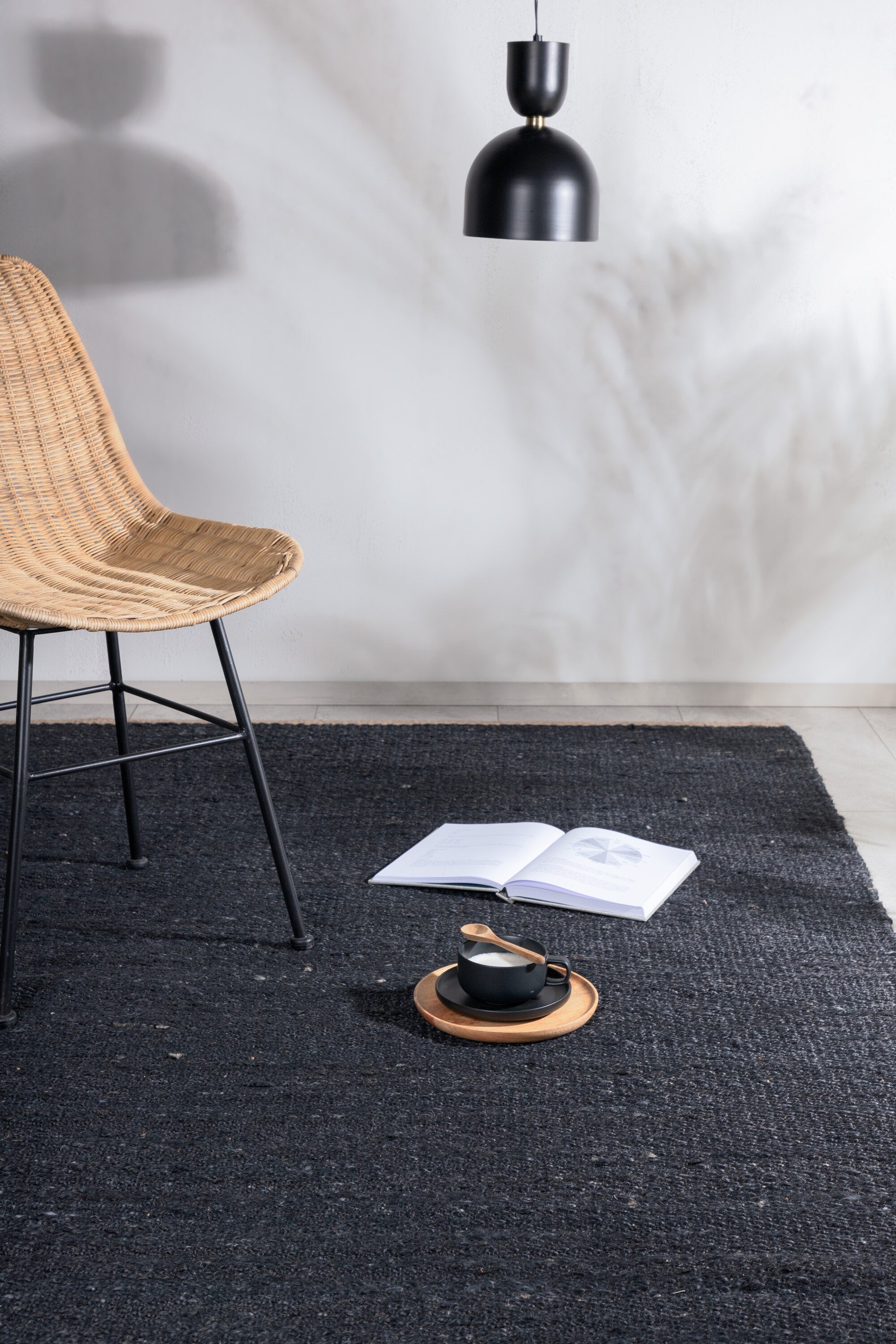 Venture Home Kali Matta, Jute, 200x300cm, Svart