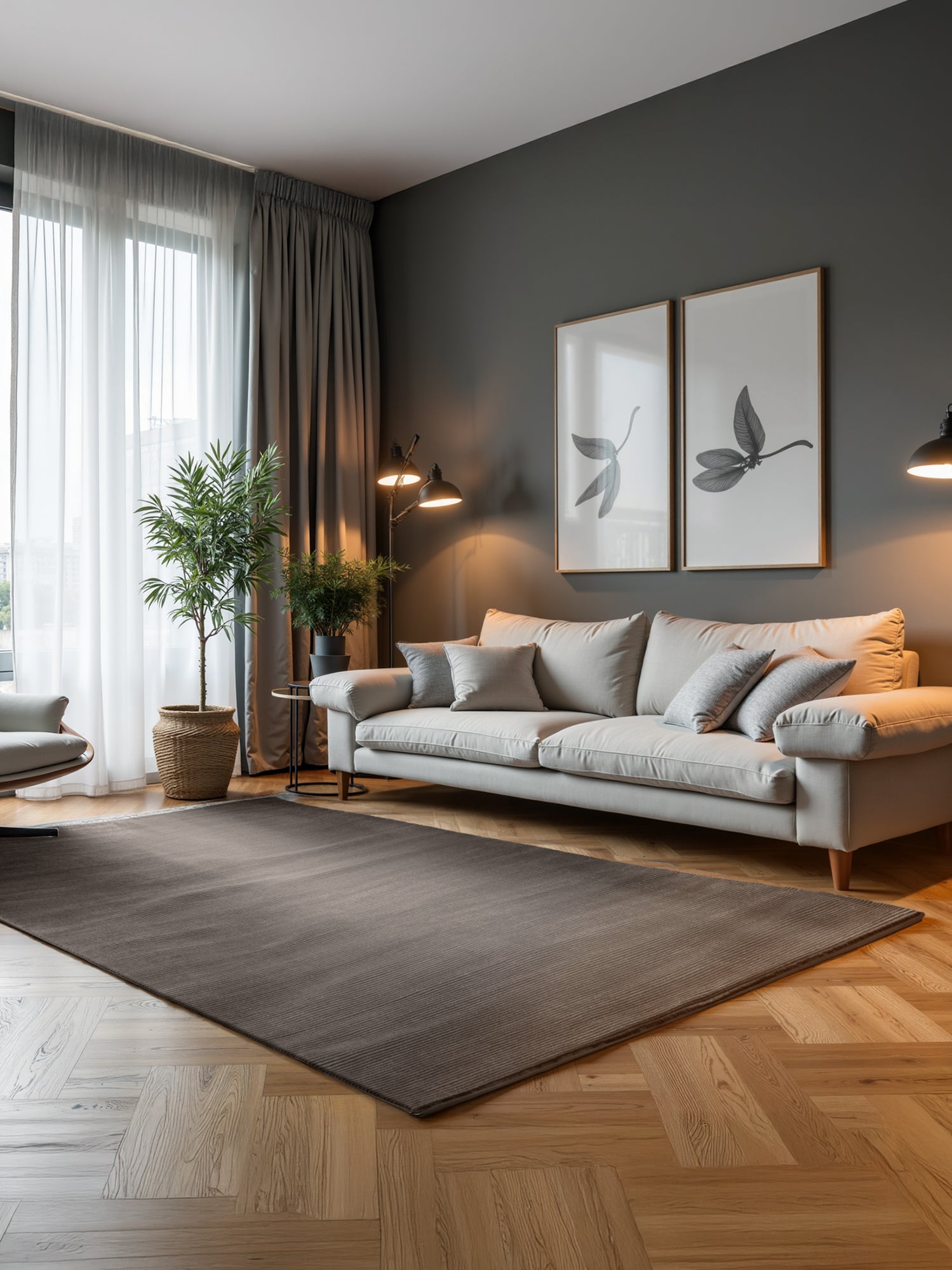 Elle Decoration Dolomite Matta, Mörkgrå