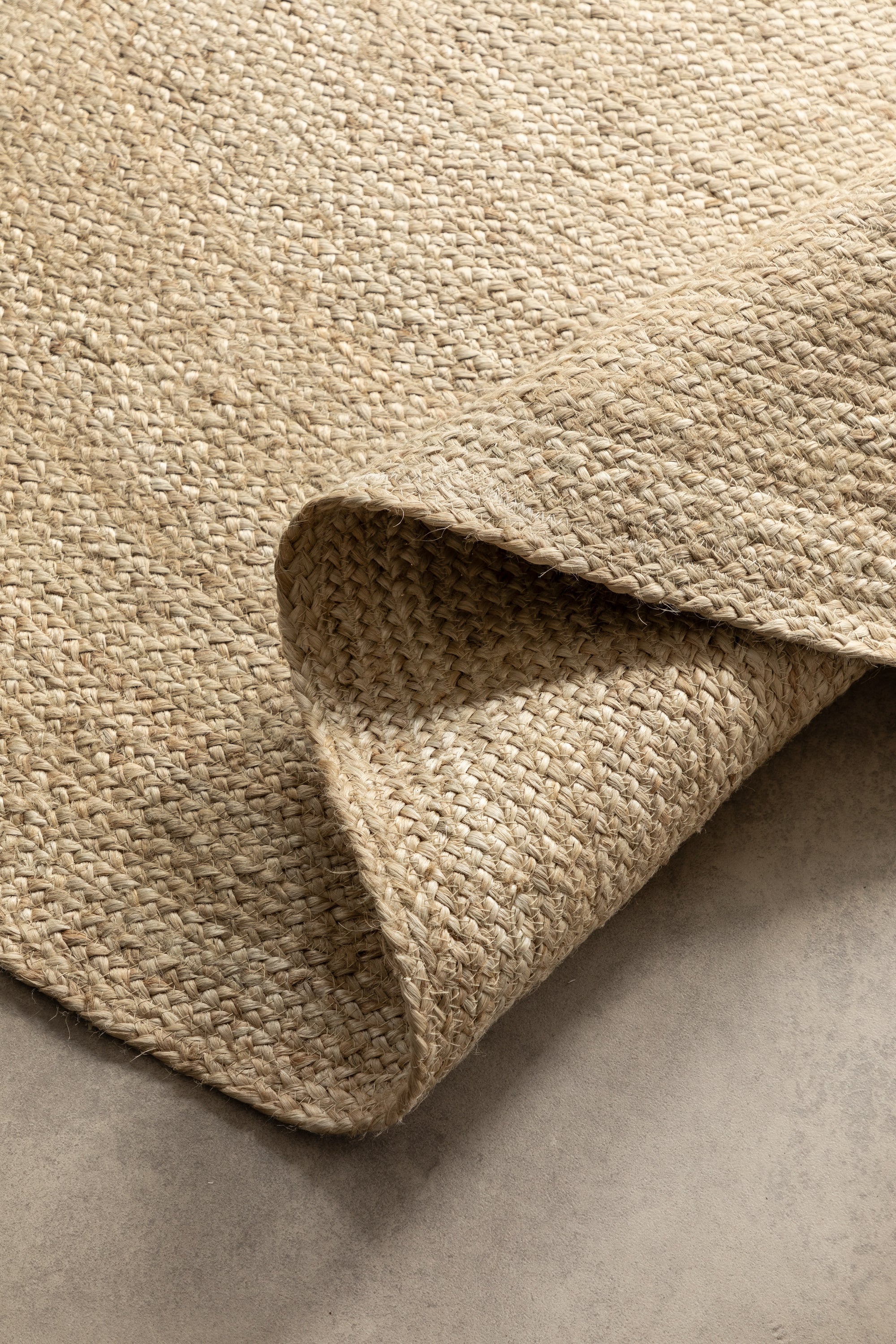 Hanse Home Rangpur Rund Matta, Jute, Benvit