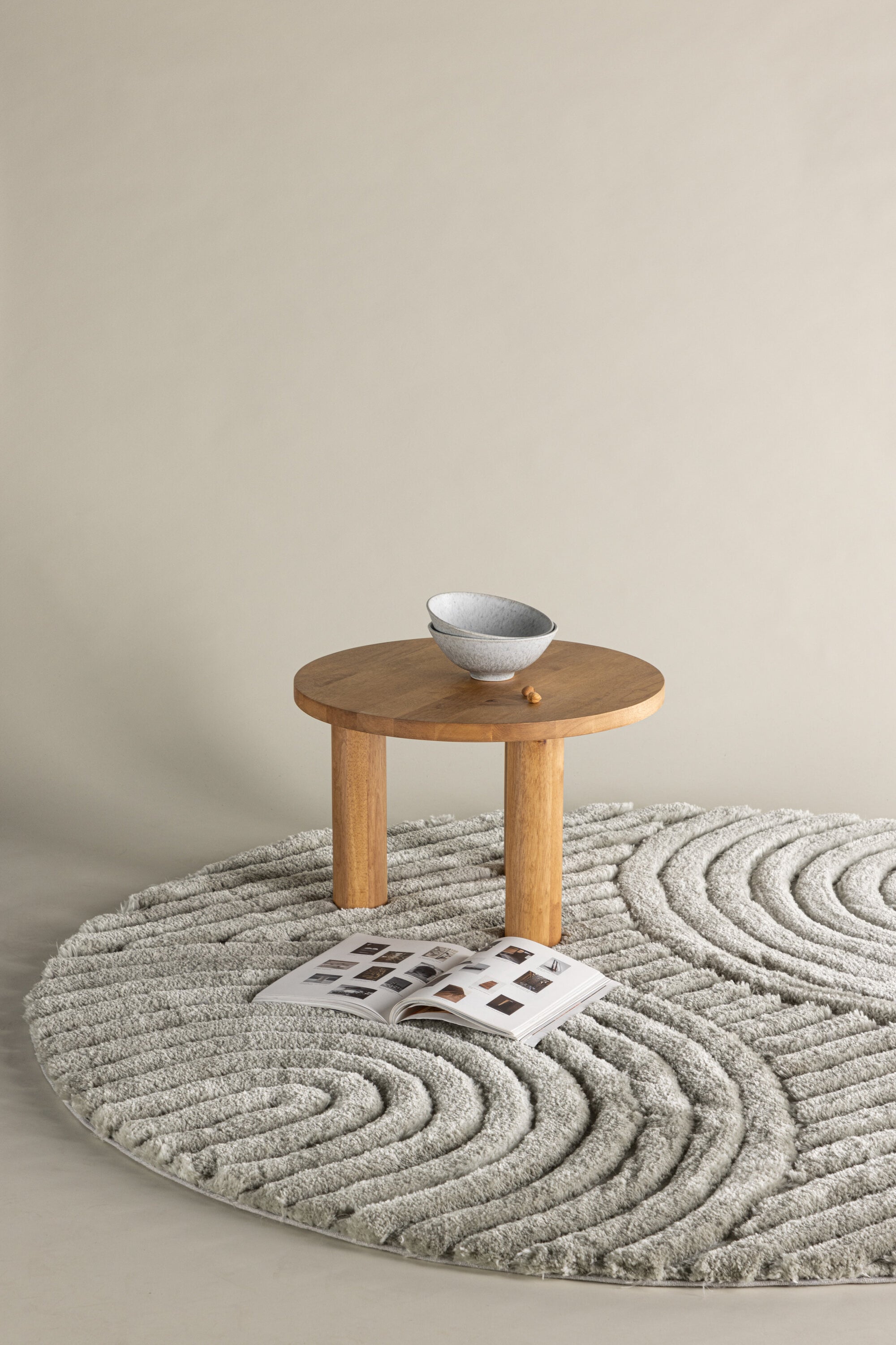 Venture Home Niklas Rund Matta, 200cm, Greige