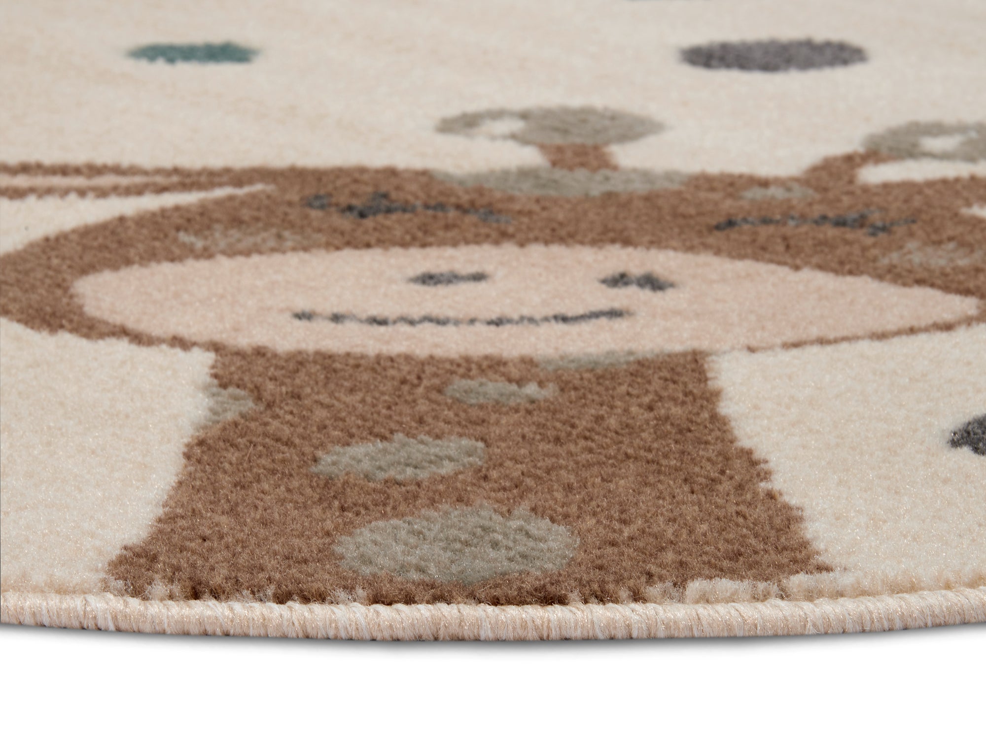 Hanse Home Adventures Rund Djurparty Matta, Cream