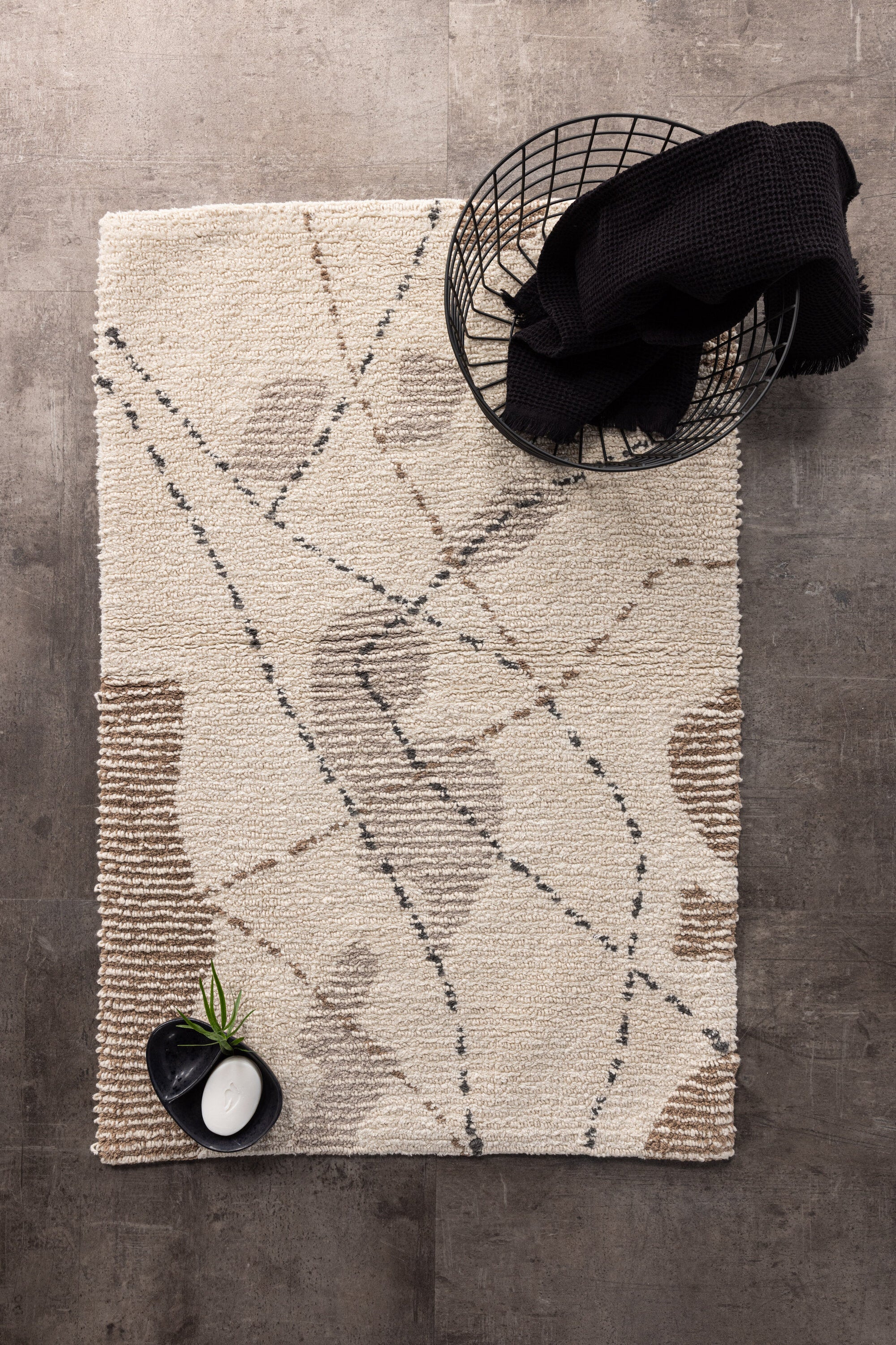 Venture Home Paul Badrumsmatta, Bomull, 60x90cm, Beige