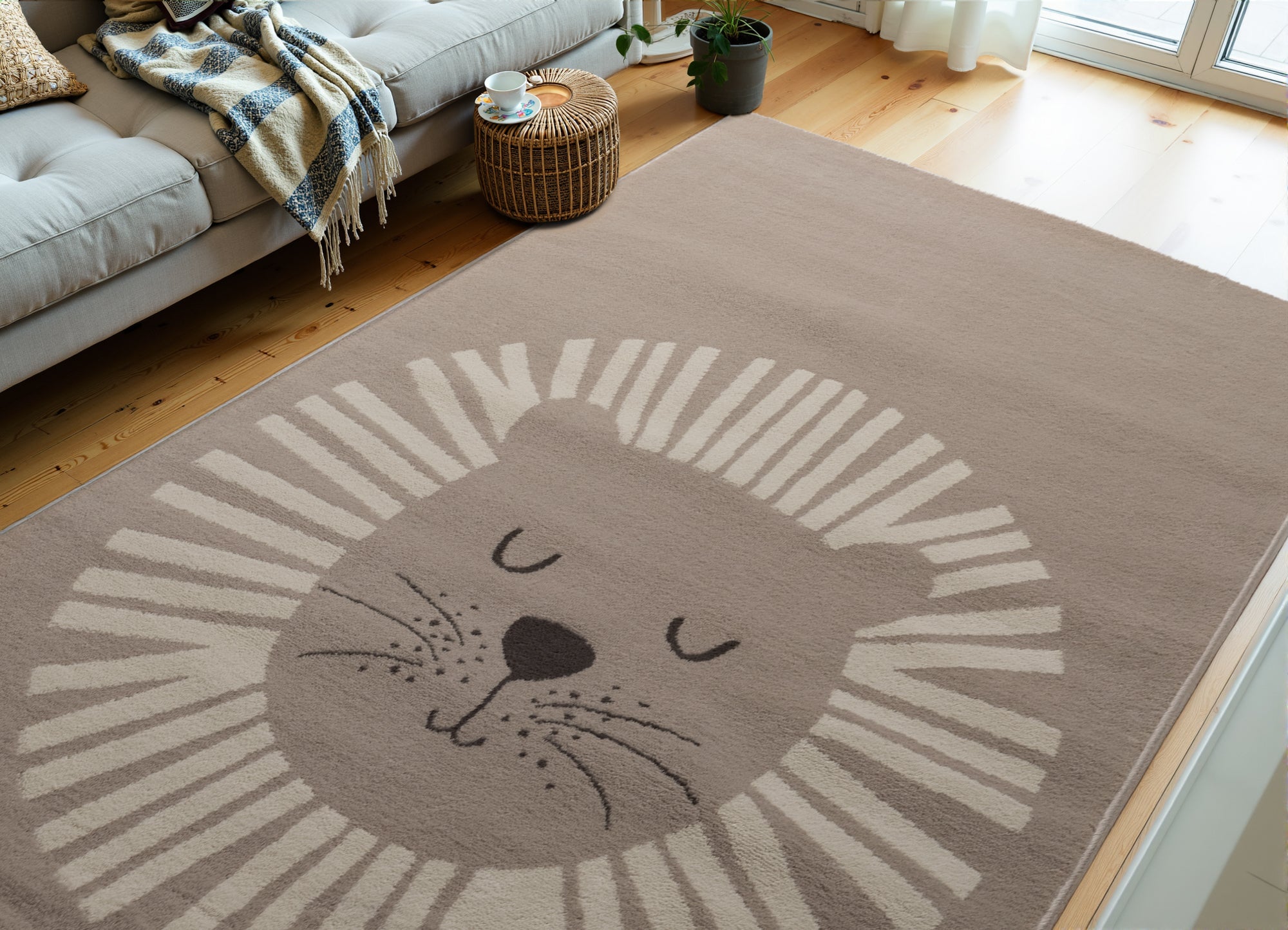 Hanse Home Lejon Matta, Beige