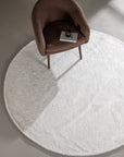 Venture Home Undra Rund Matta, 200cm, Vit