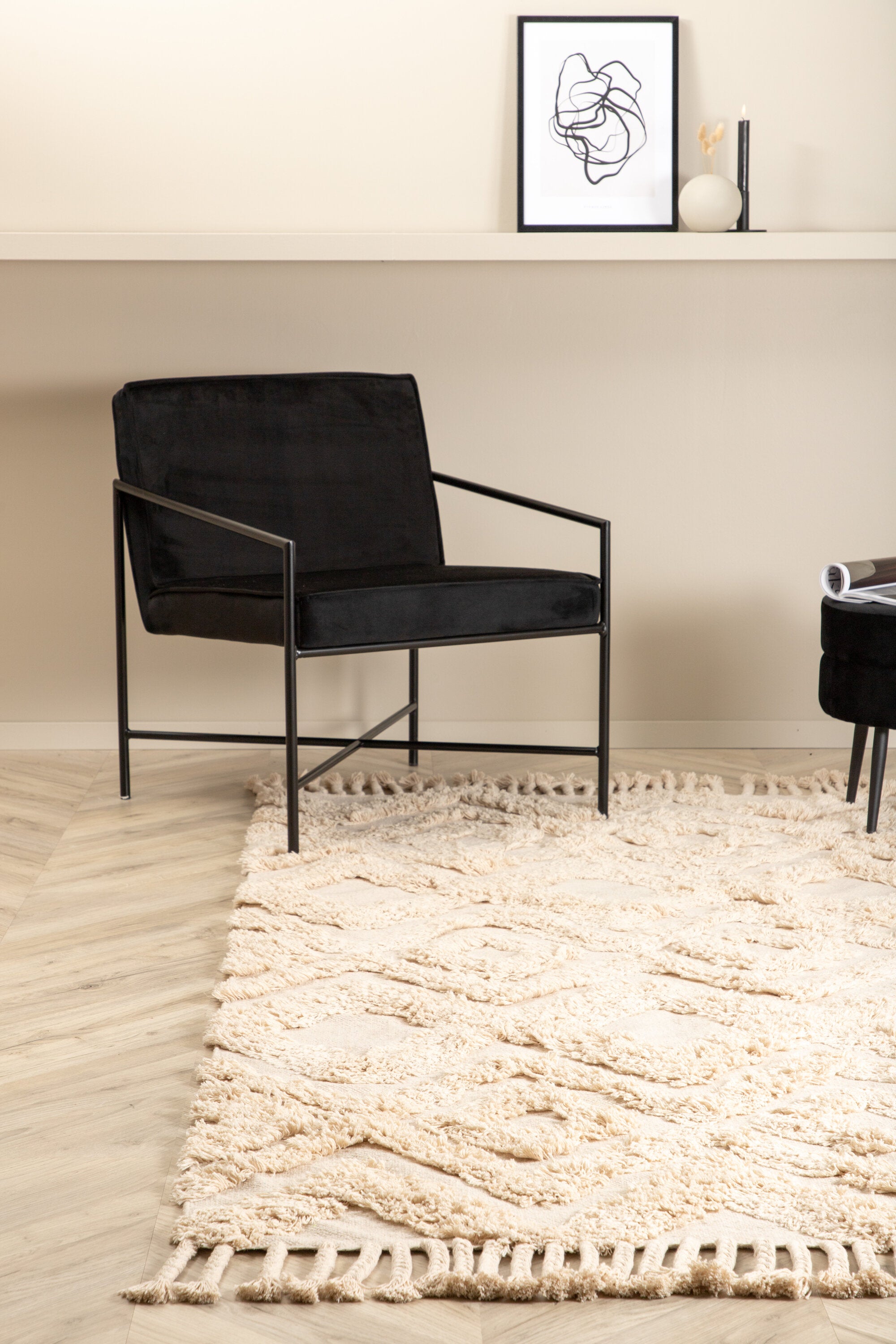 Venture Home Hilma Matta, Bomull, 160x230cm, Offwhite