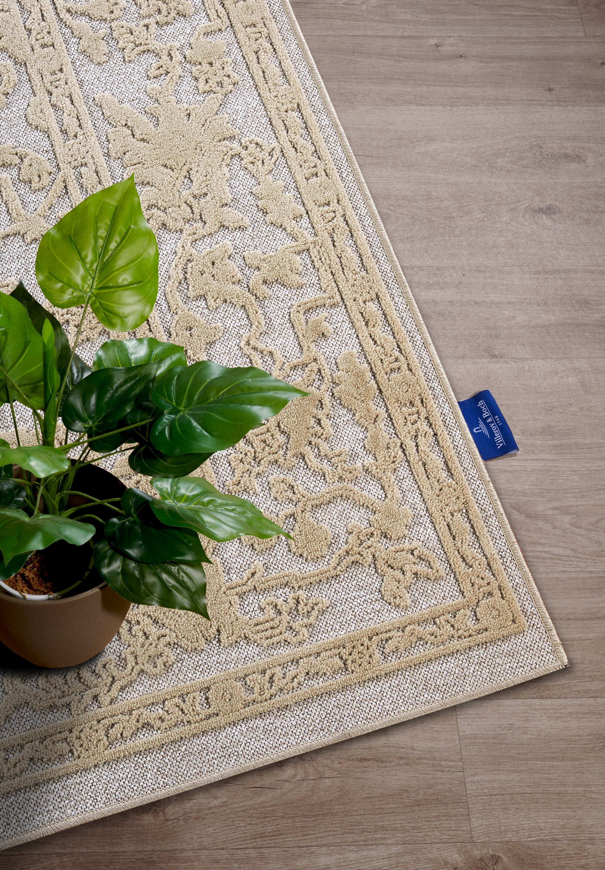 Villeroy Ambroise Orientalisk Matta i Återvunnen Plast, Beige