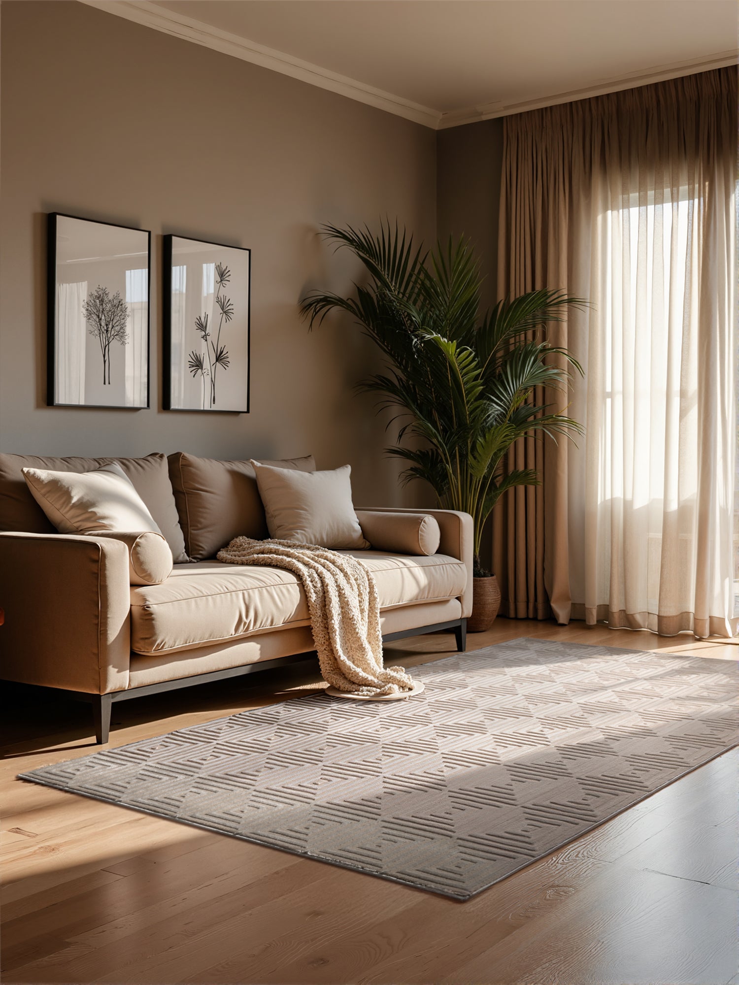 Elle Decoration Tourmaline Matta, Beige