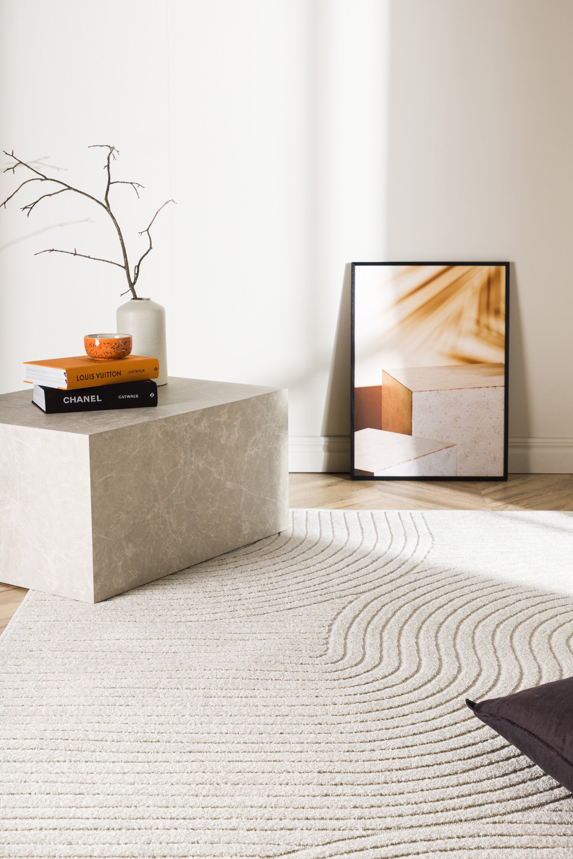 Venture Home Vince Matta, 160x230cm, Vit
