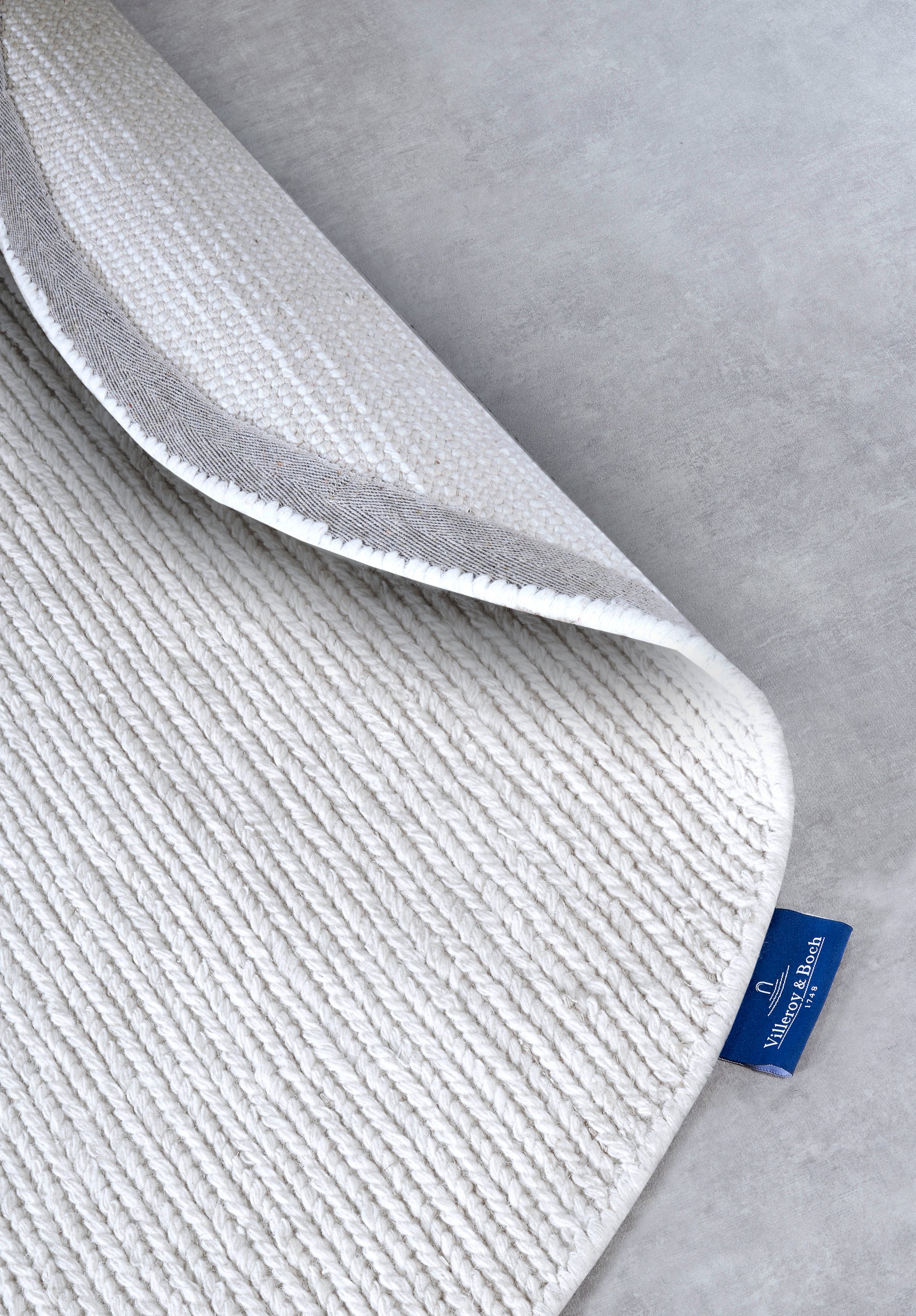 Villeroy &amp; Boch Francois Rund Matta, Ull, Vit