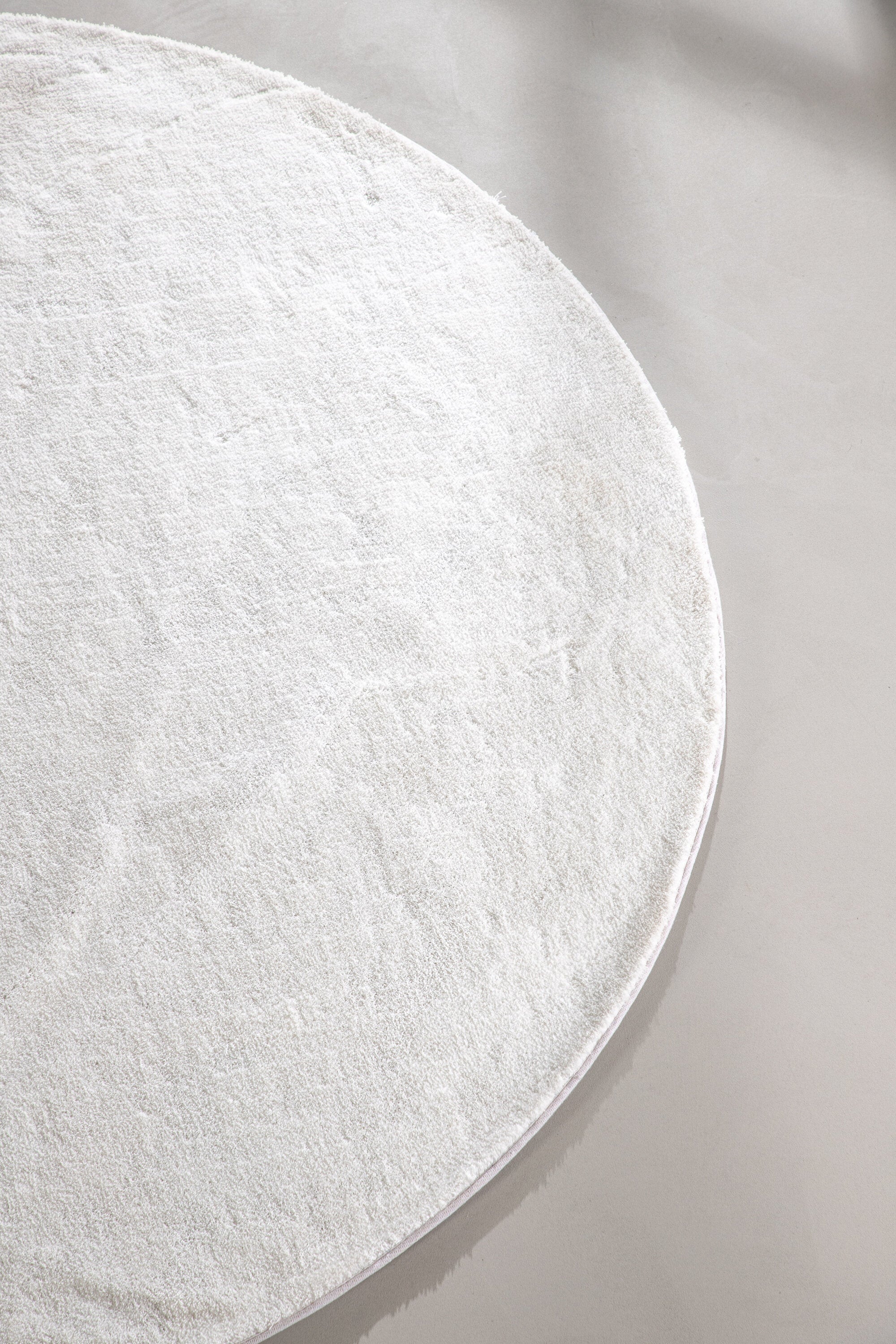 Venture Home Undra Rund Matta, 200cm, Vit