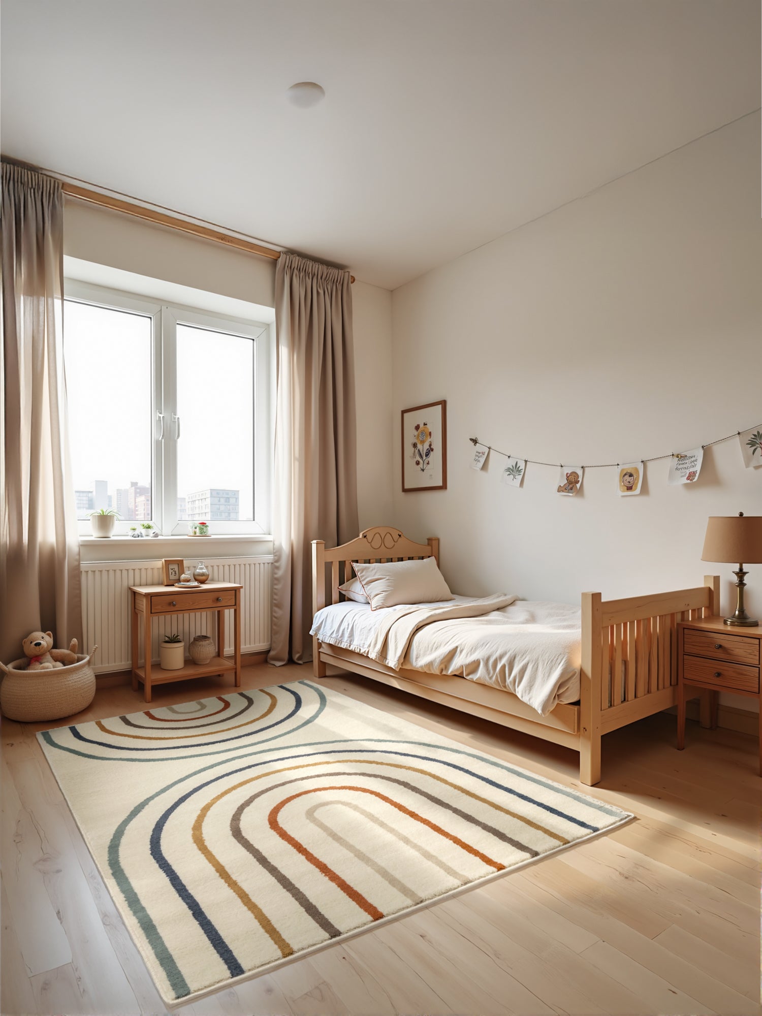 Hanse Home Regnbågen Barnmatta, Beige