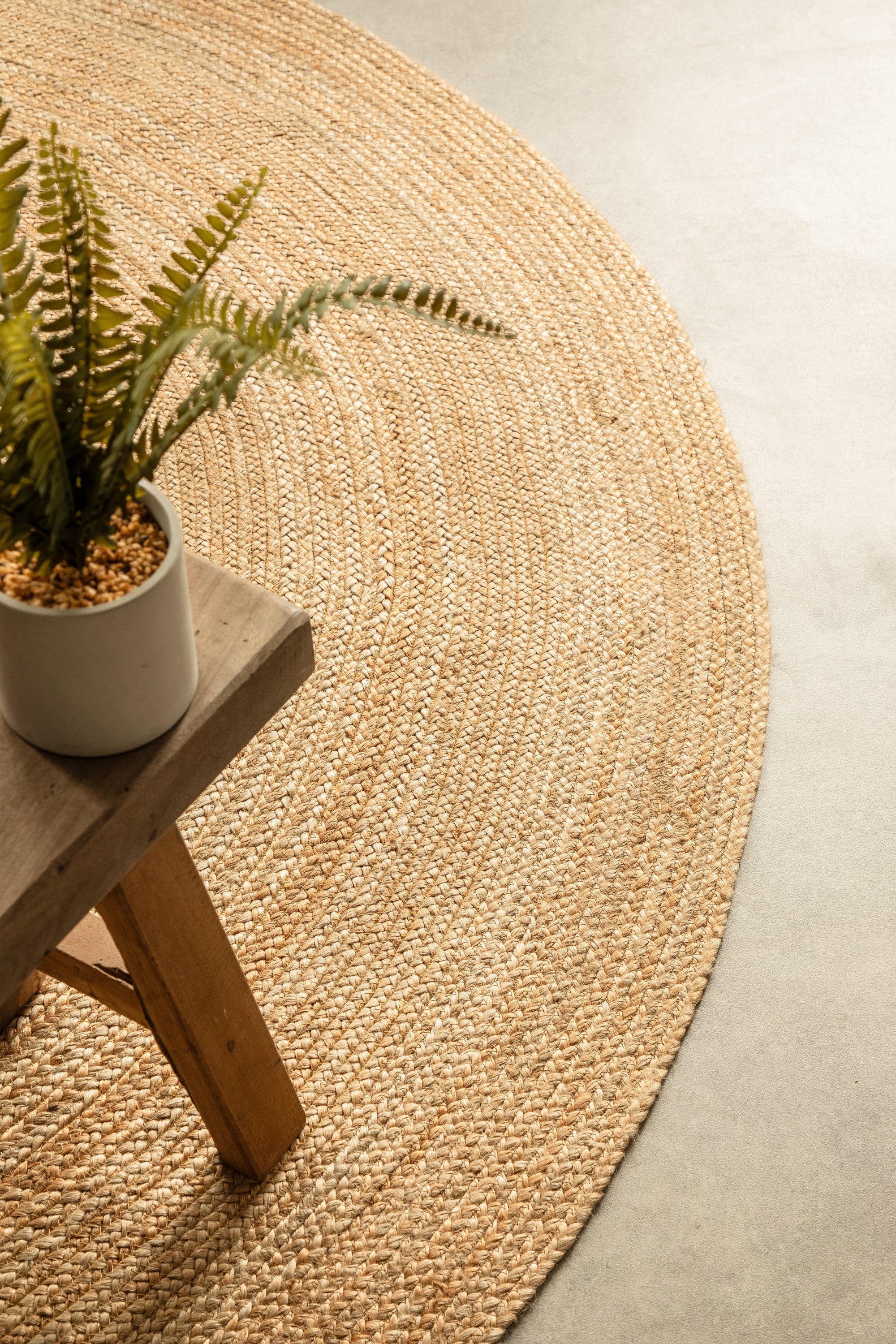 Hanse Home Rangpur Rund Matta, Jute, Guld