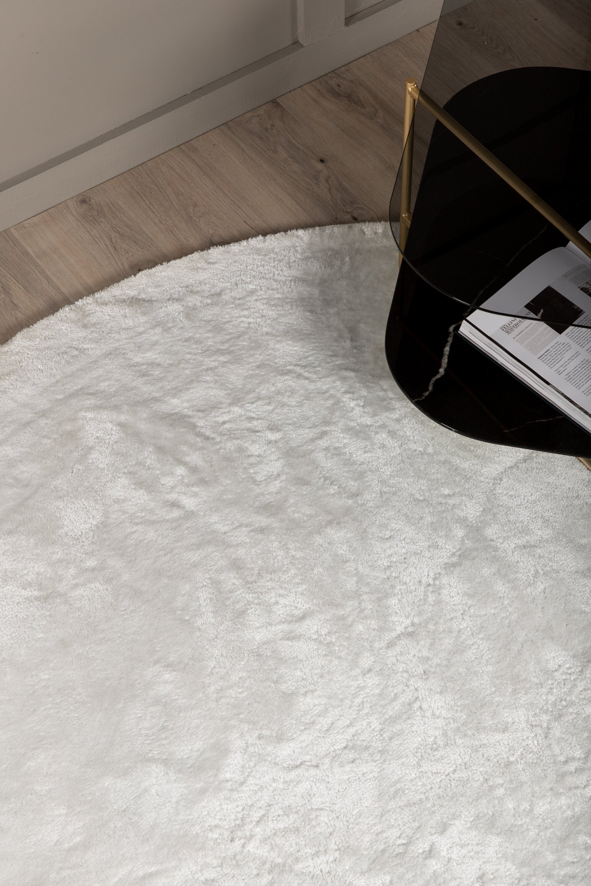 Venture Home Blanca Rund Matta, 200cm, Vit