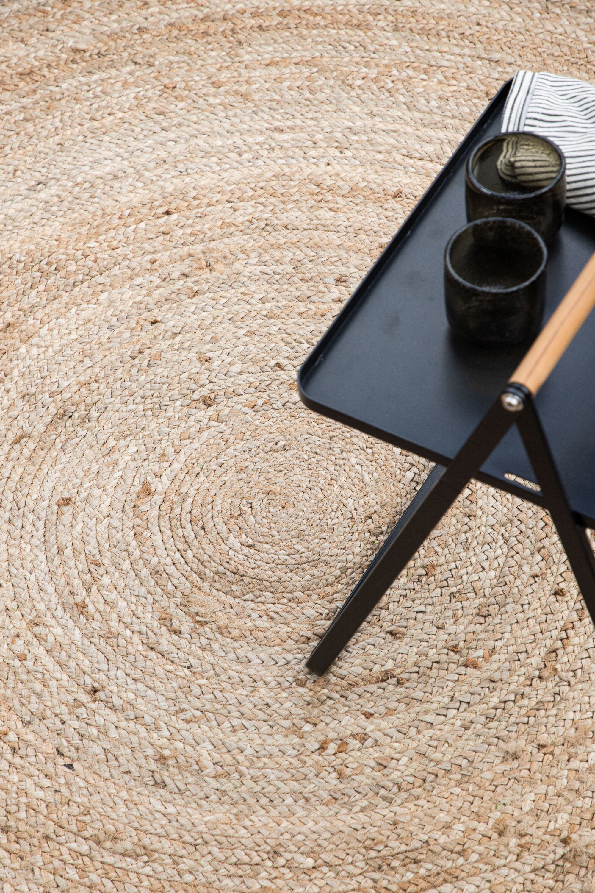 Venture Home Oliver Rund Matta, Jute, 200cm, Natur