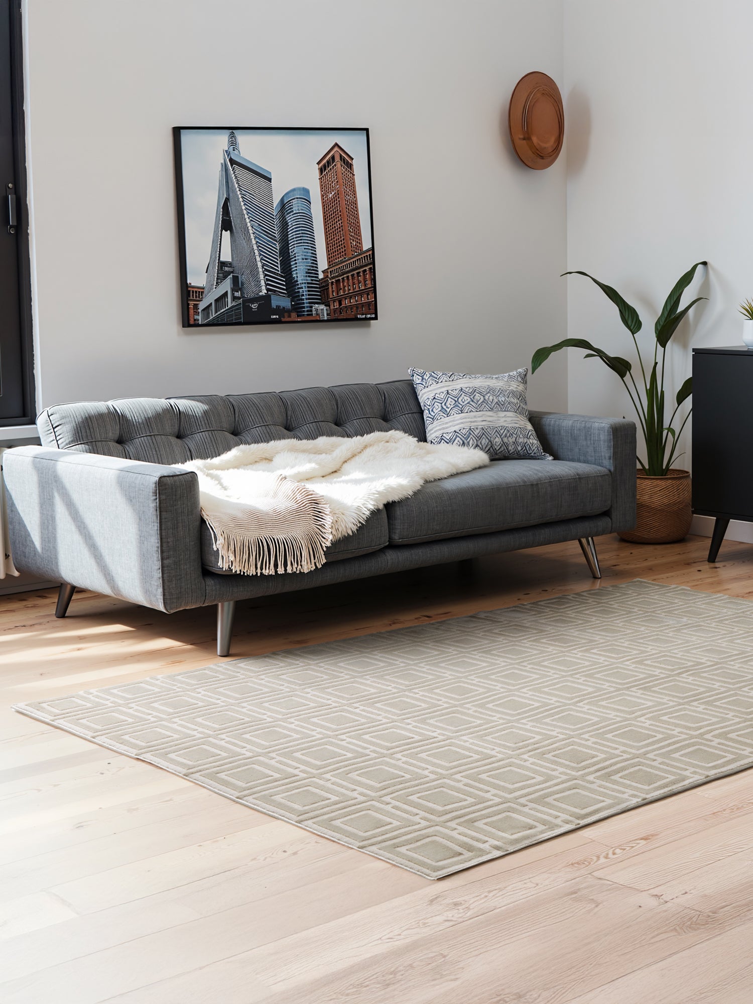 Elle Decoration Howlite Matta, Beige