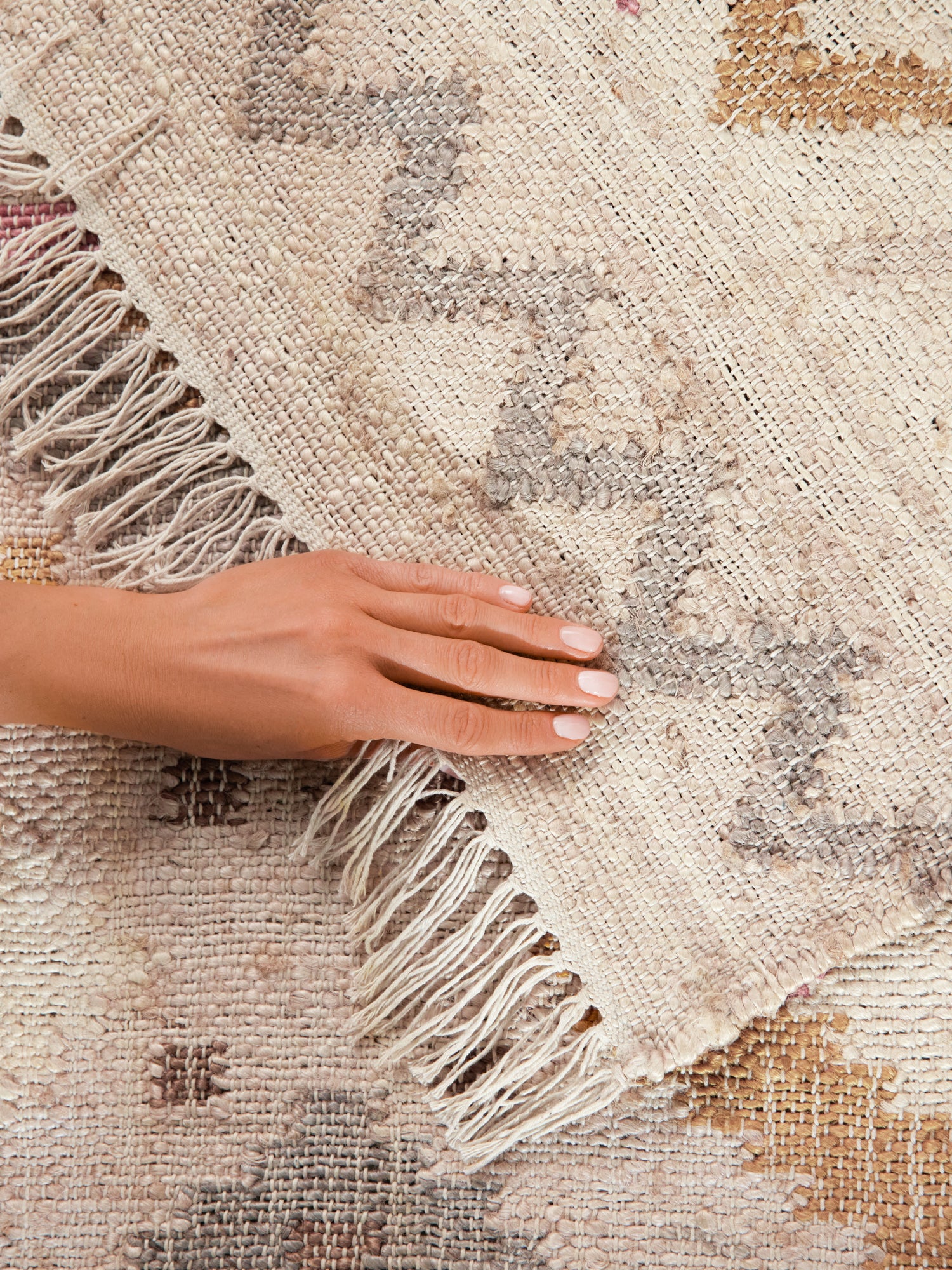 Elle Decoration Kelim Orientalisk Matta, Jute, 80x200cm, Flerfärgad/Vit