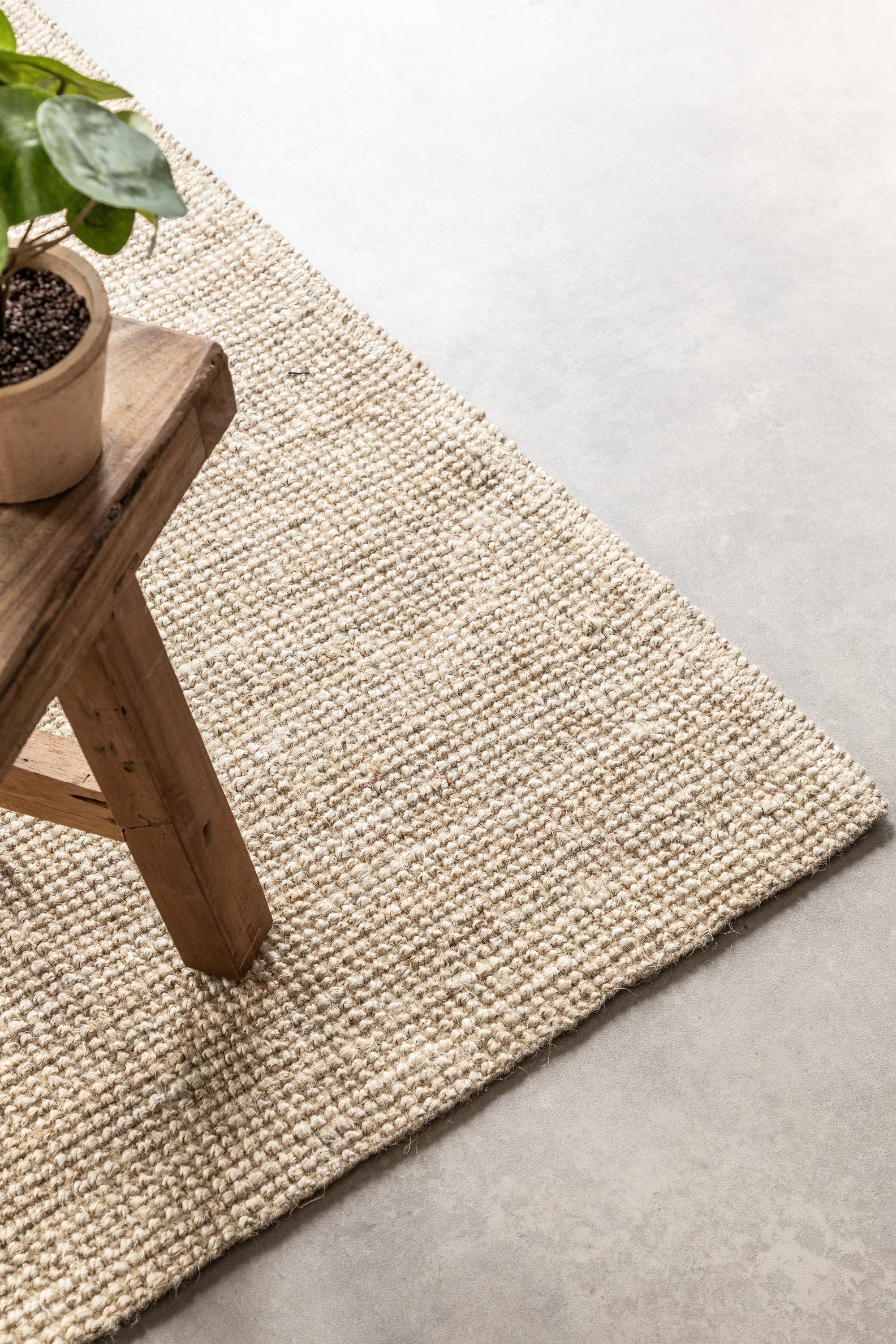 Hanse Home Jaipur Matta, Jute, Benvit