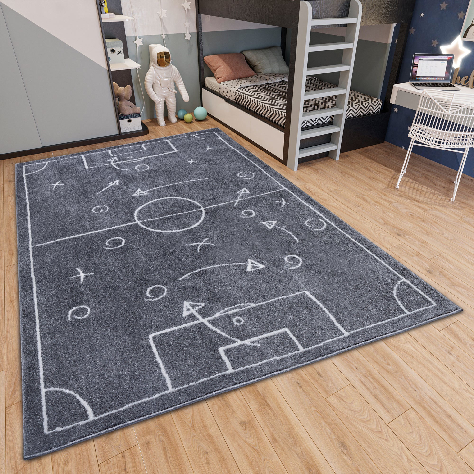 Hanse Home Gameplan Fotbollsmatta, Grå