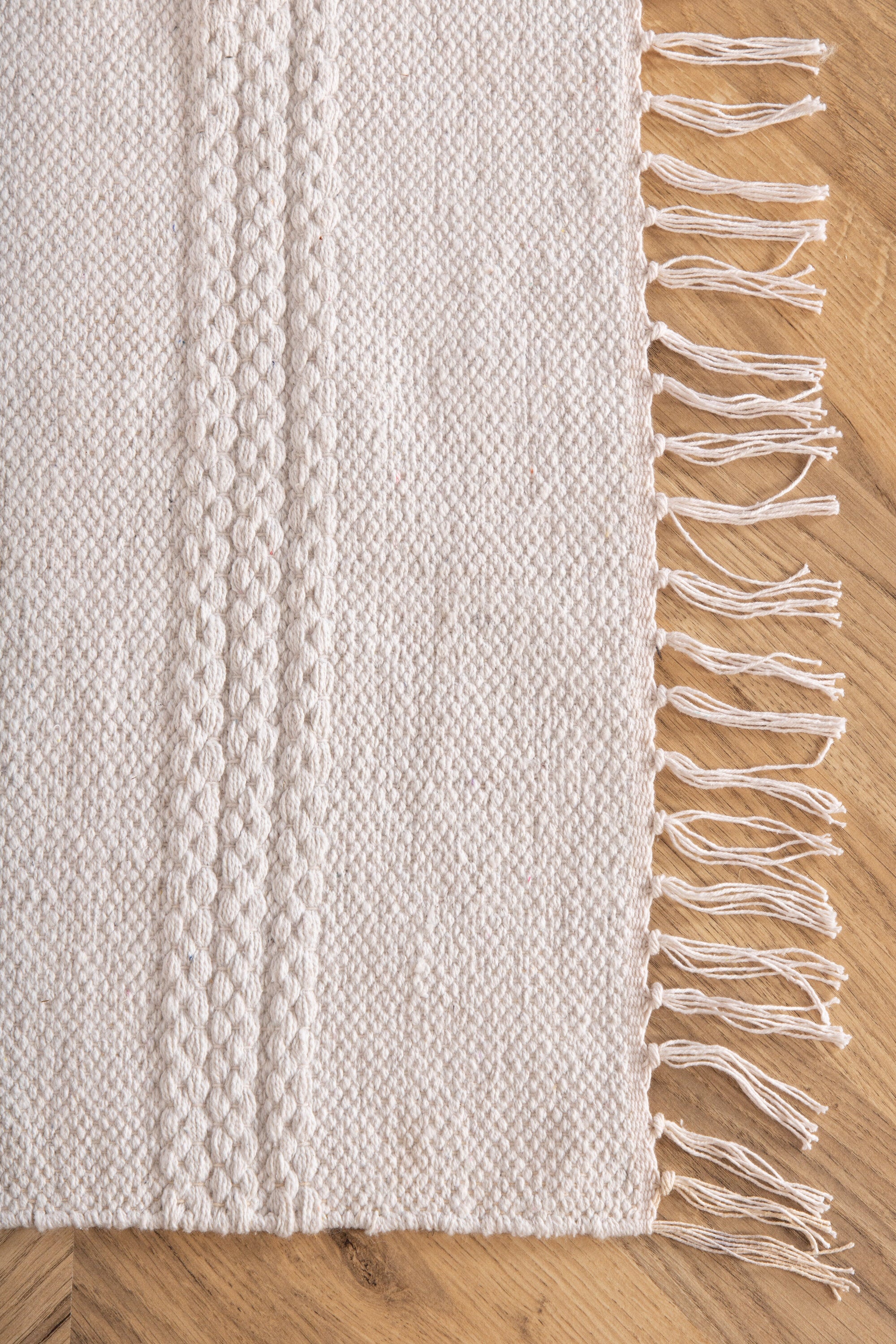 Venture Home Nico Matta, Bomull, 80x250cm, Offwhite