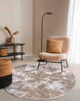 Elle Decoration Calida Rund Ryamatta, Syntet, Benvit