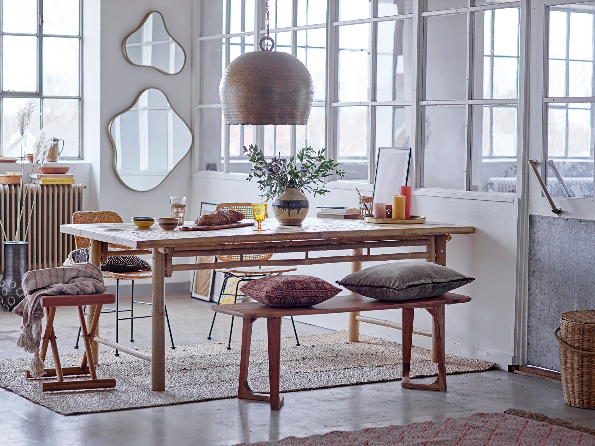 Bloomingville Enzov Matta, Sjögräs, 150x245cm, Beige/Brun