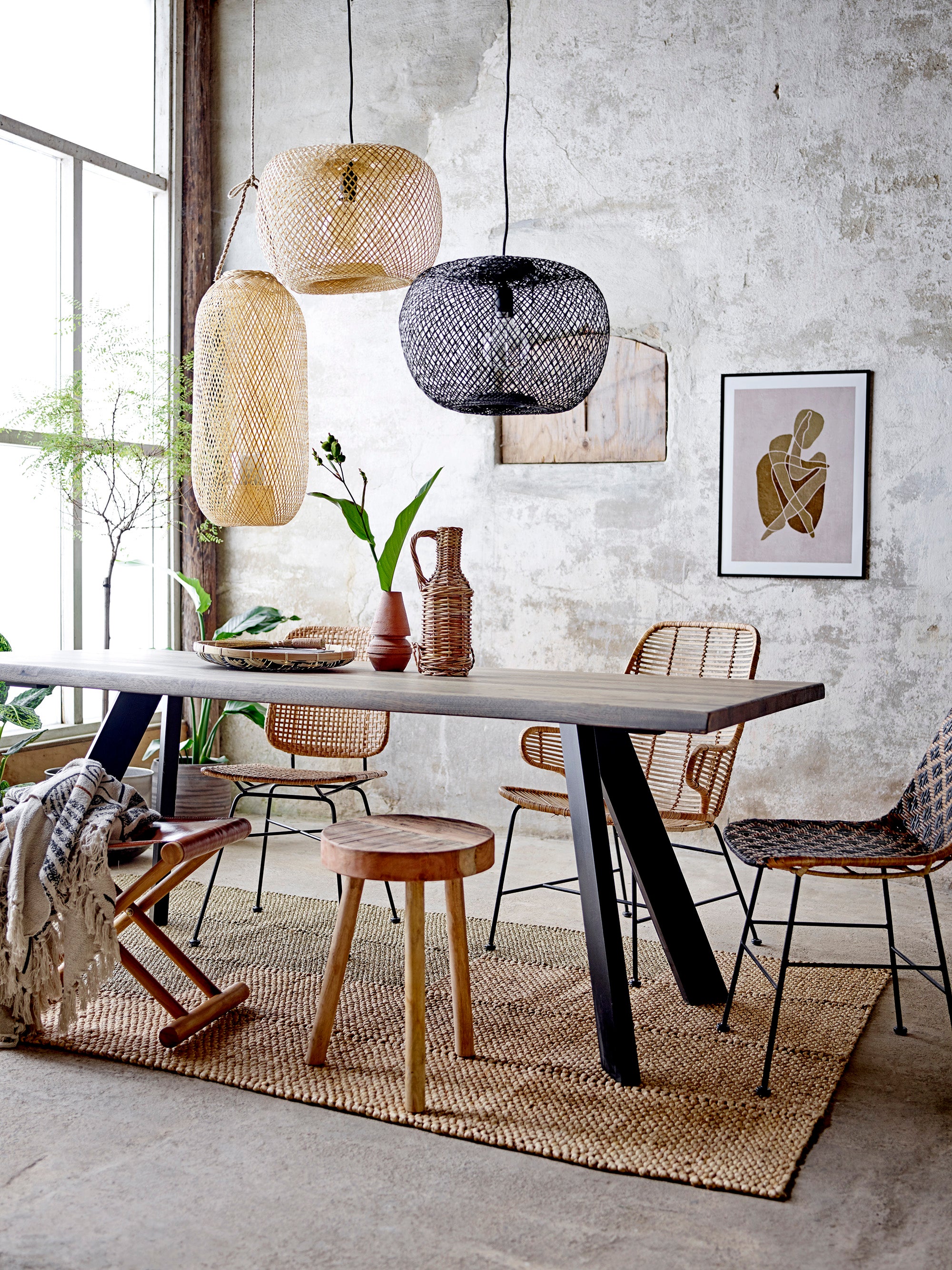 Bloomingville Enzov Matta, Sjögräs, 150x245cm, Beige/Brun