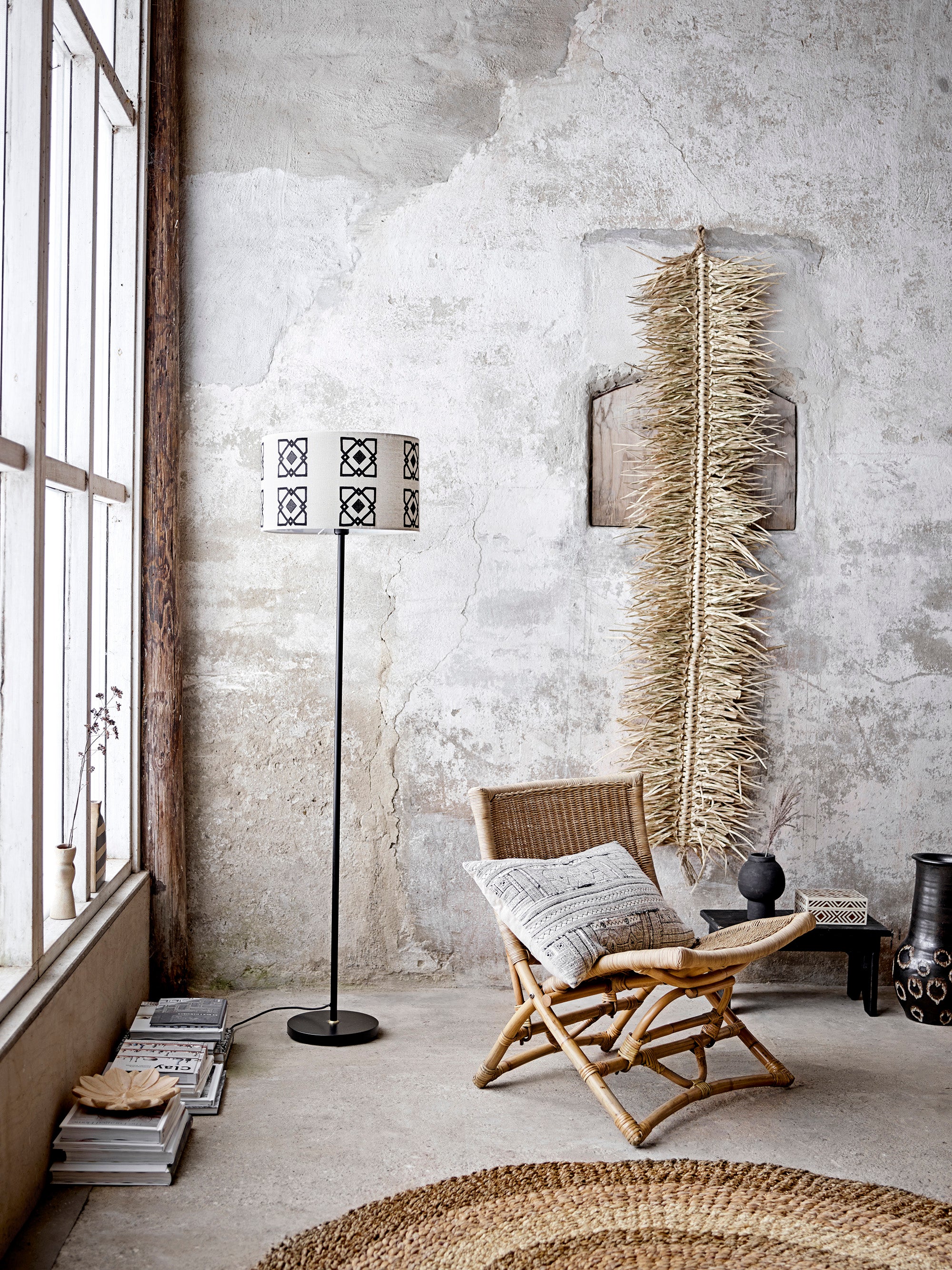 Bloomingville Malic Rund Matta, Sjögräs, 150cm, Natur