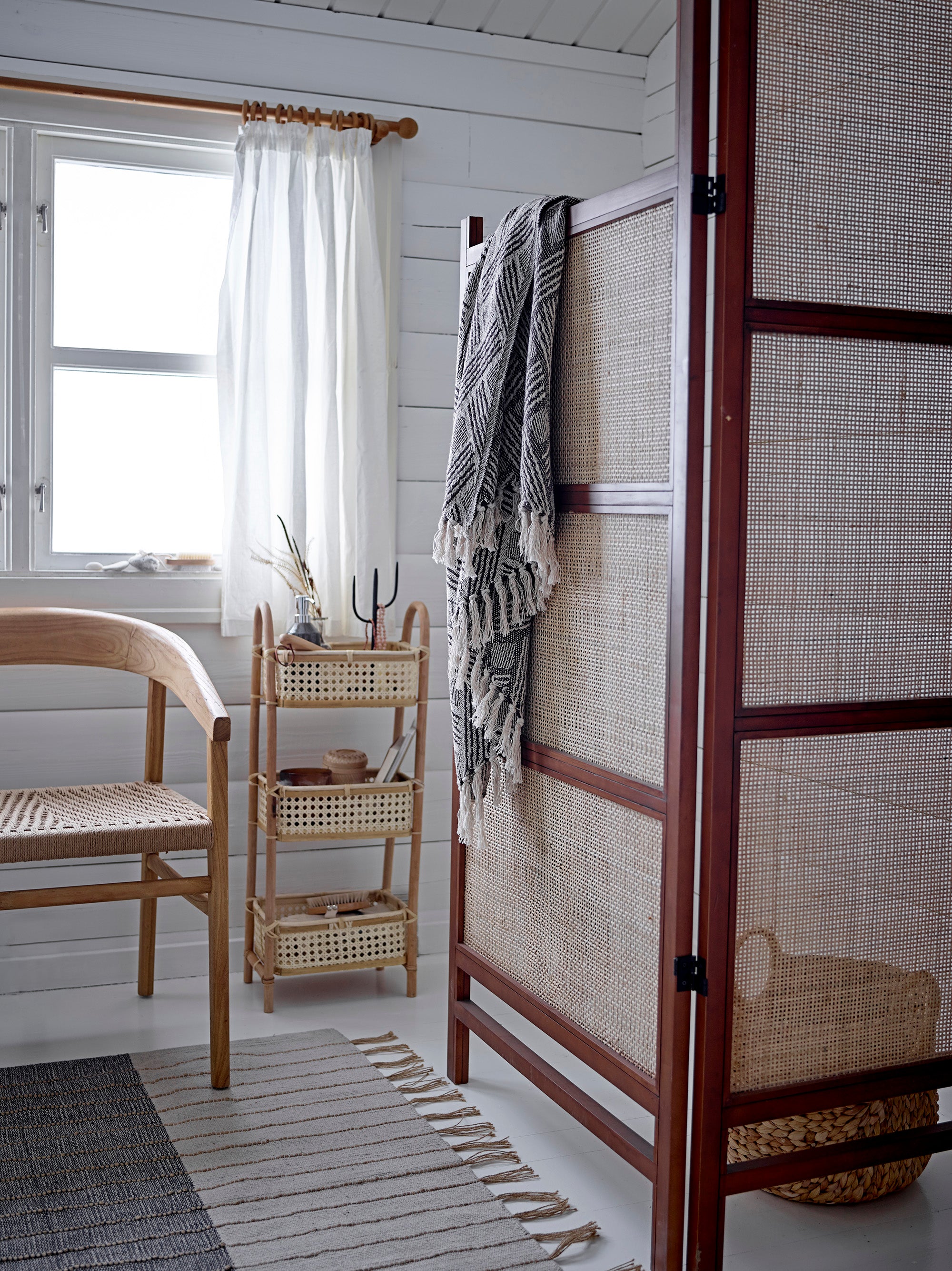 Bloomingville Aciano Matta, Bomull, 80x250cm , Beige/Grå