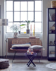 Bloomingville Acton Matta, Bomull, 120cm, Svart/Vit