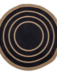 Bloomingville Lune matta, Jute, 120cm, Svart
