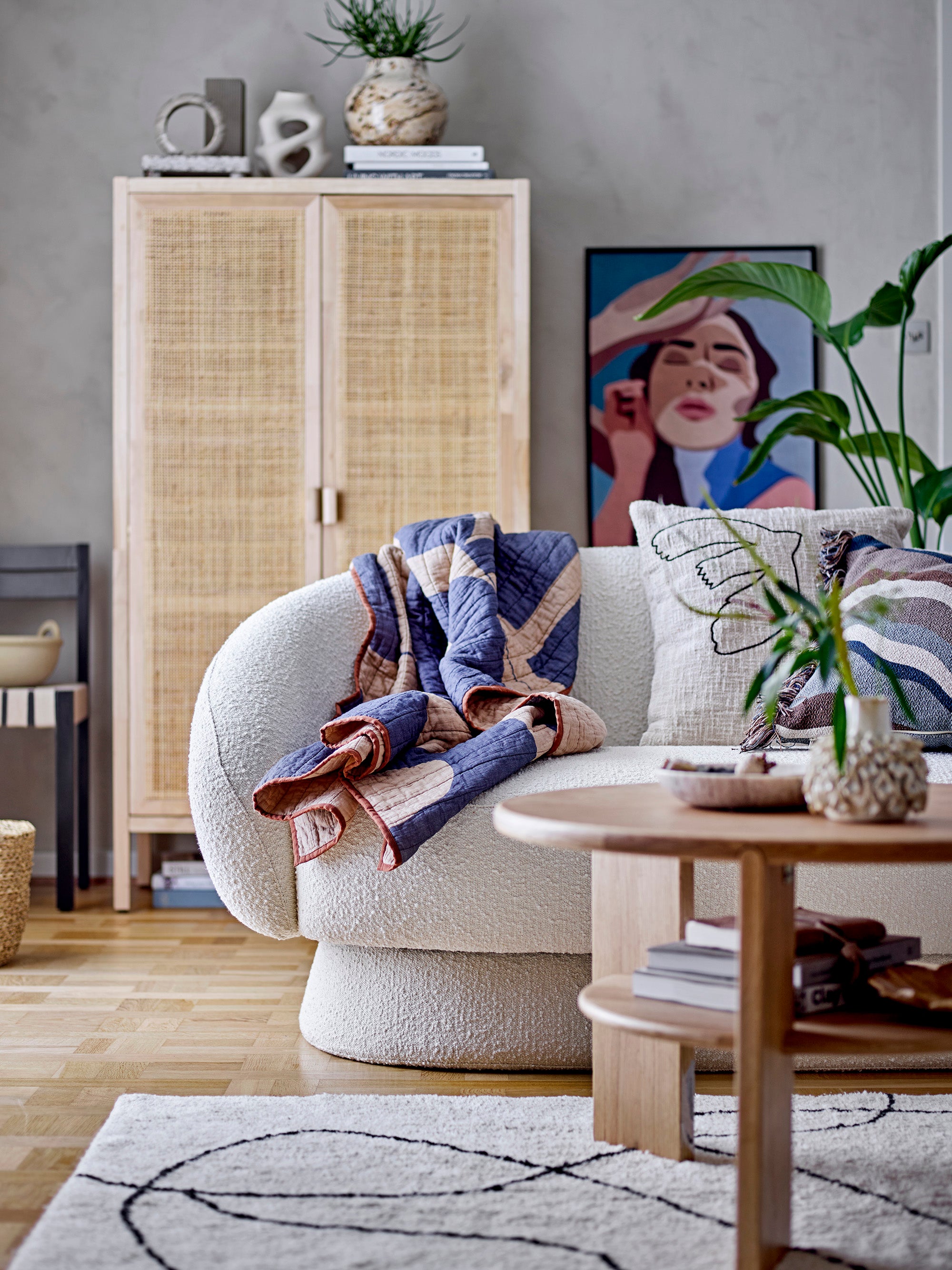 Bloomingville Viga Matta, Bomull, 120x180cm, Vit